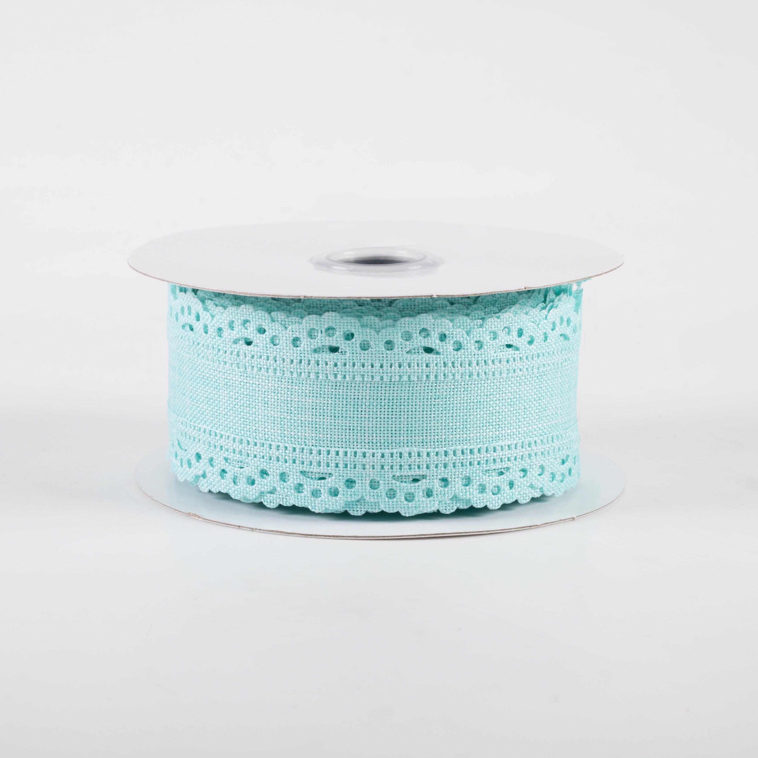 1.5" Scalloped Edge Ribbon: Ice Blue (10 Yards)