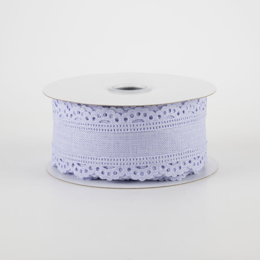 1.5" Scalloped Edge Ribbon: Light Lavender (10 Yards)
