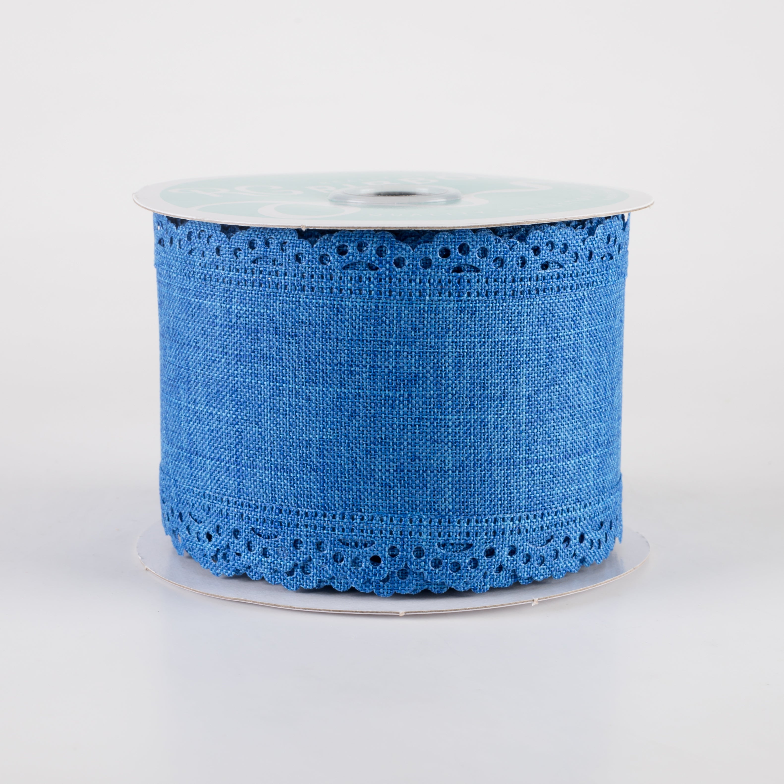 2.5" Scalloped Edge Ribbon: Royal Blue (10 Yards)