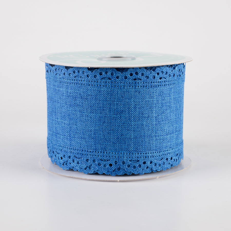 2.5" Scalloped Edge Ribbon: Royal Blue (10 Yards)