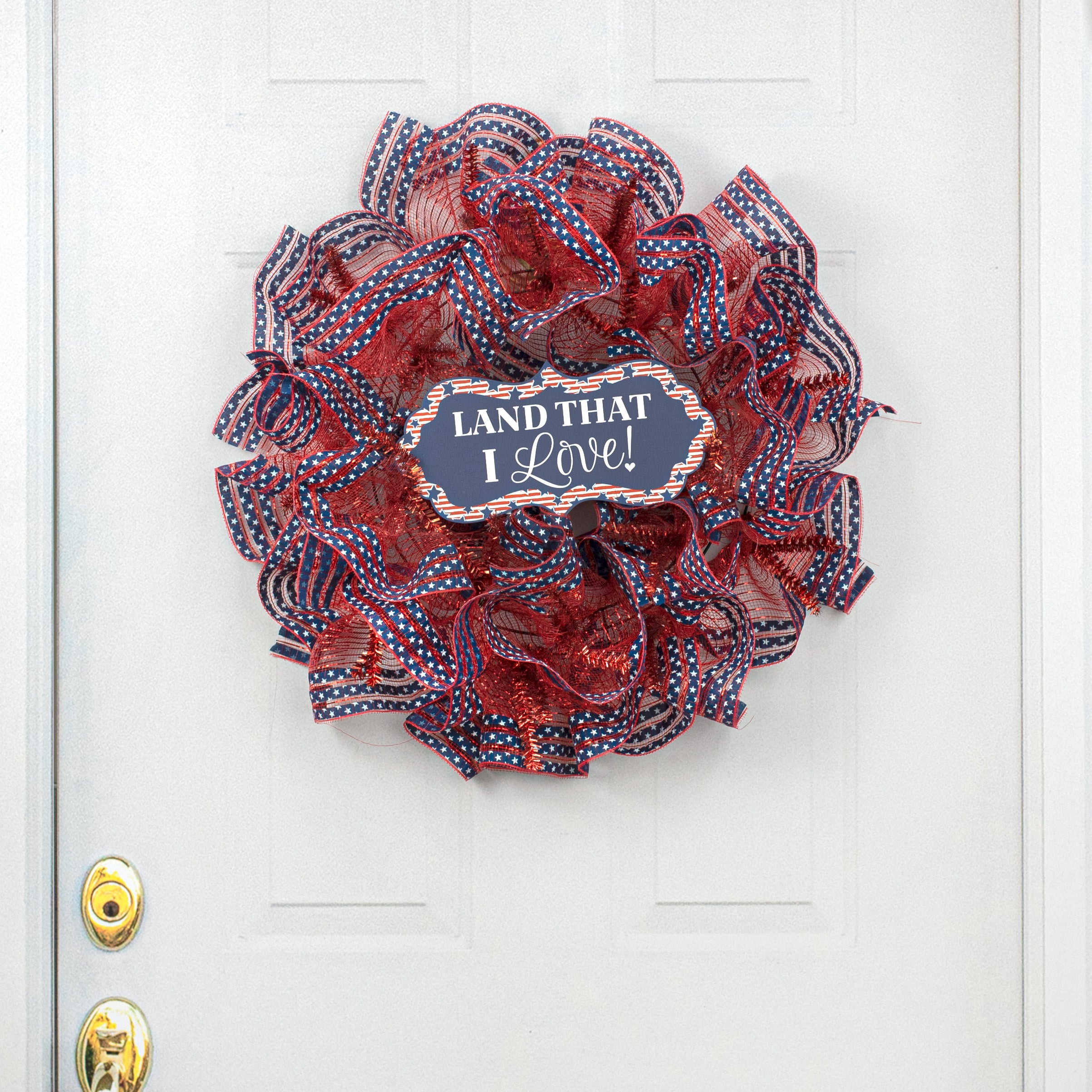 12" Scalloped Waterproof Sign: Land That I Love detail photo 4
