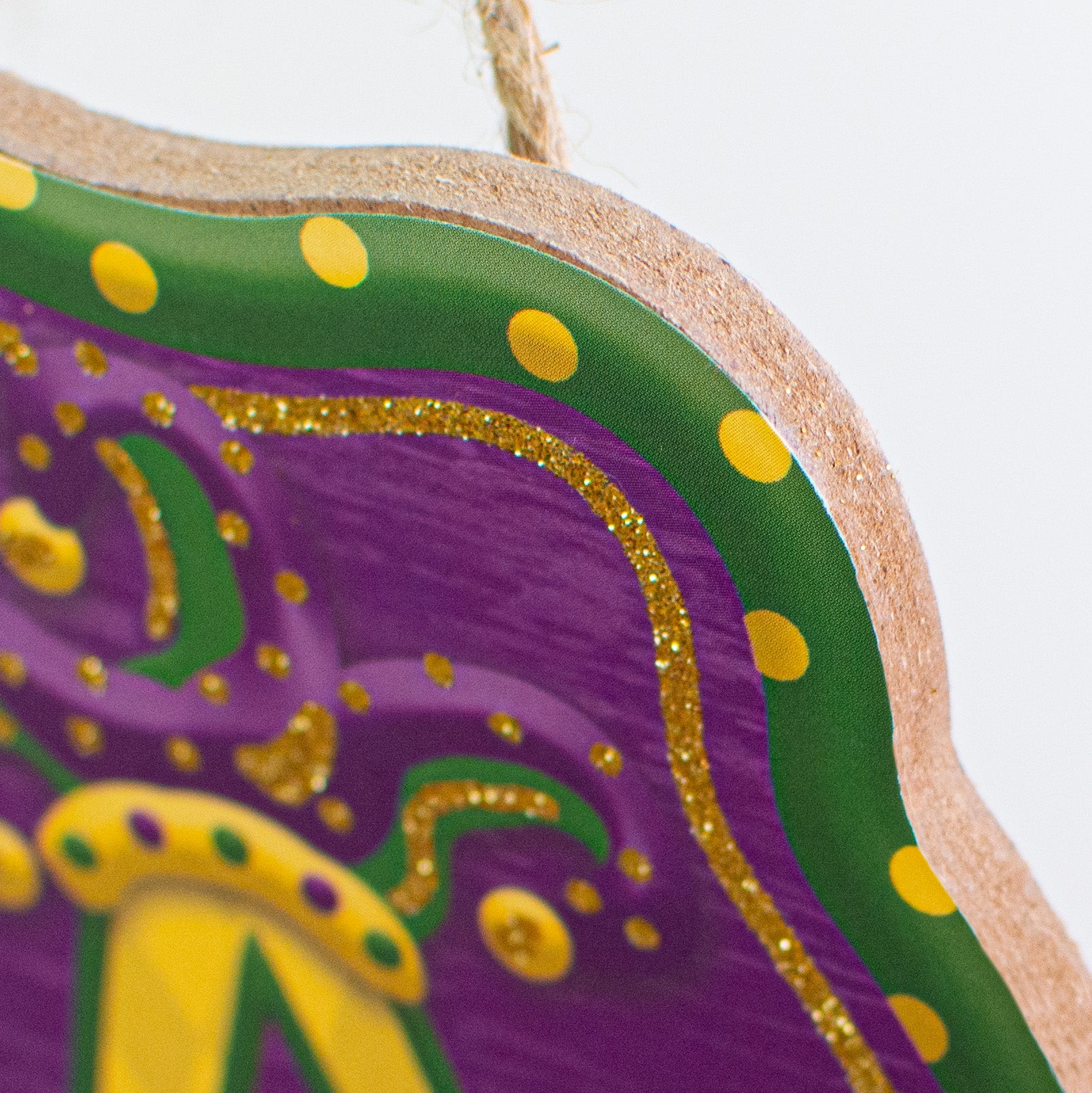 12" Scalloped Wooden Sign: NOLA detail photo 3