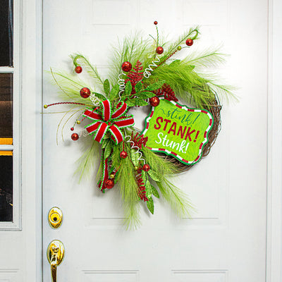 10" Scalloped Wooden Sign: Stink! Stank! Stunk! Lifestyle Photo