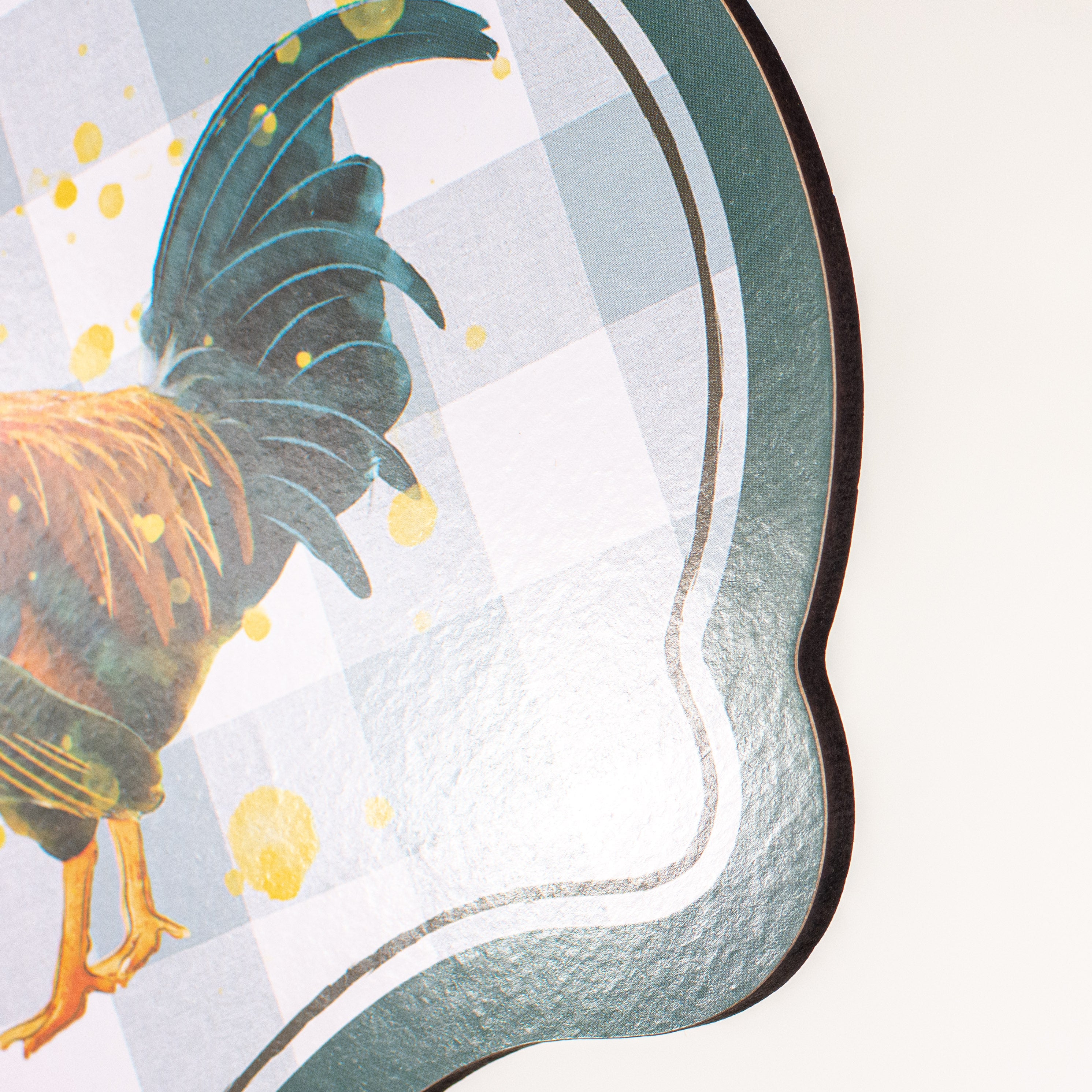 12" Scalloped Wooden Sign: Welcome To Our Roost detail photo 3