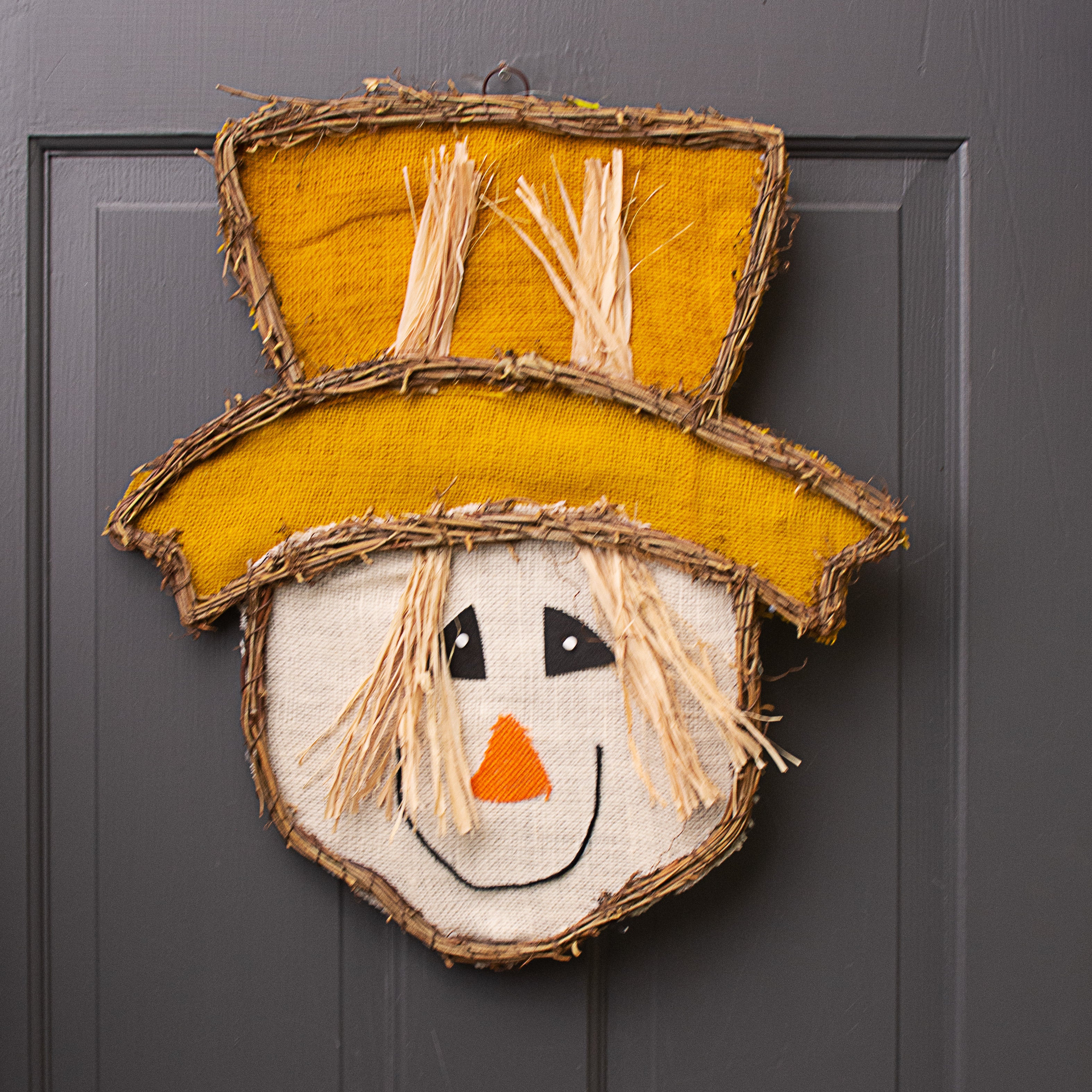 18" Scarecrow Grapevine Twig Hanger Lifestyle Photo