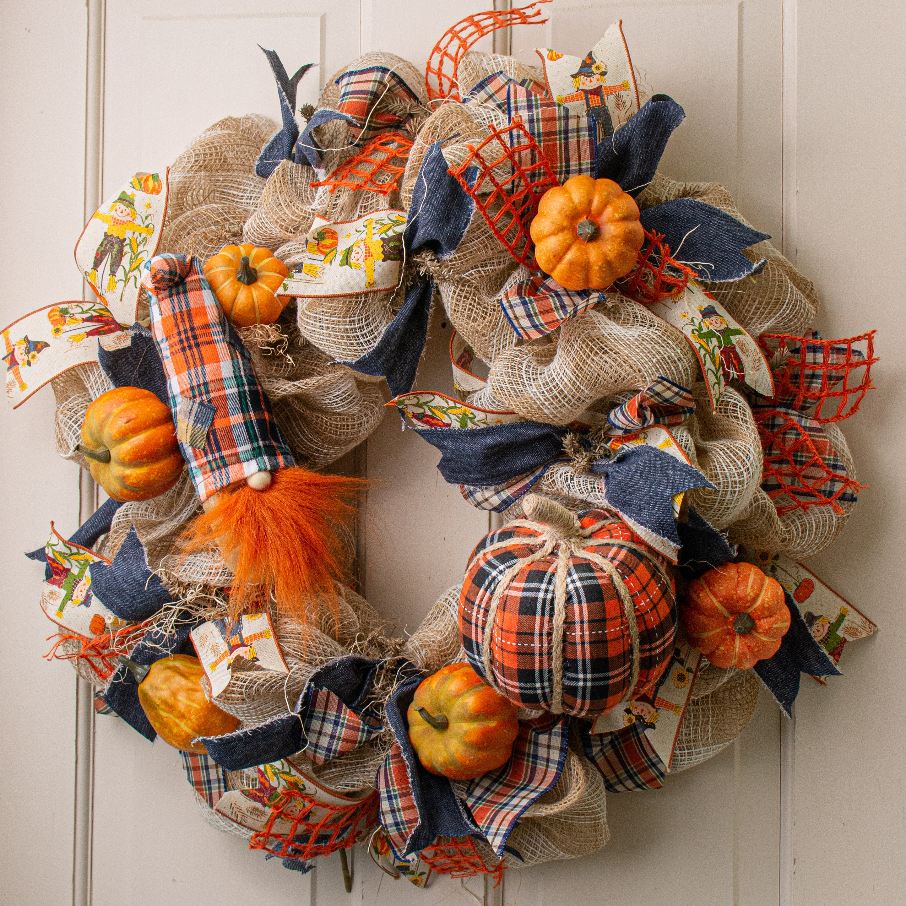22" Scarecrow Plaid Gnome Pick Lifestyle Photo