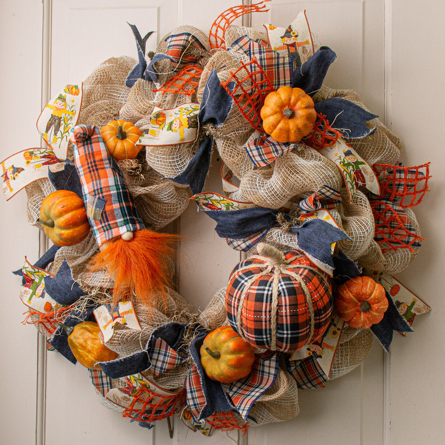 22" Scarecrow Plaid Gnome Pick Lifestyle Photo
