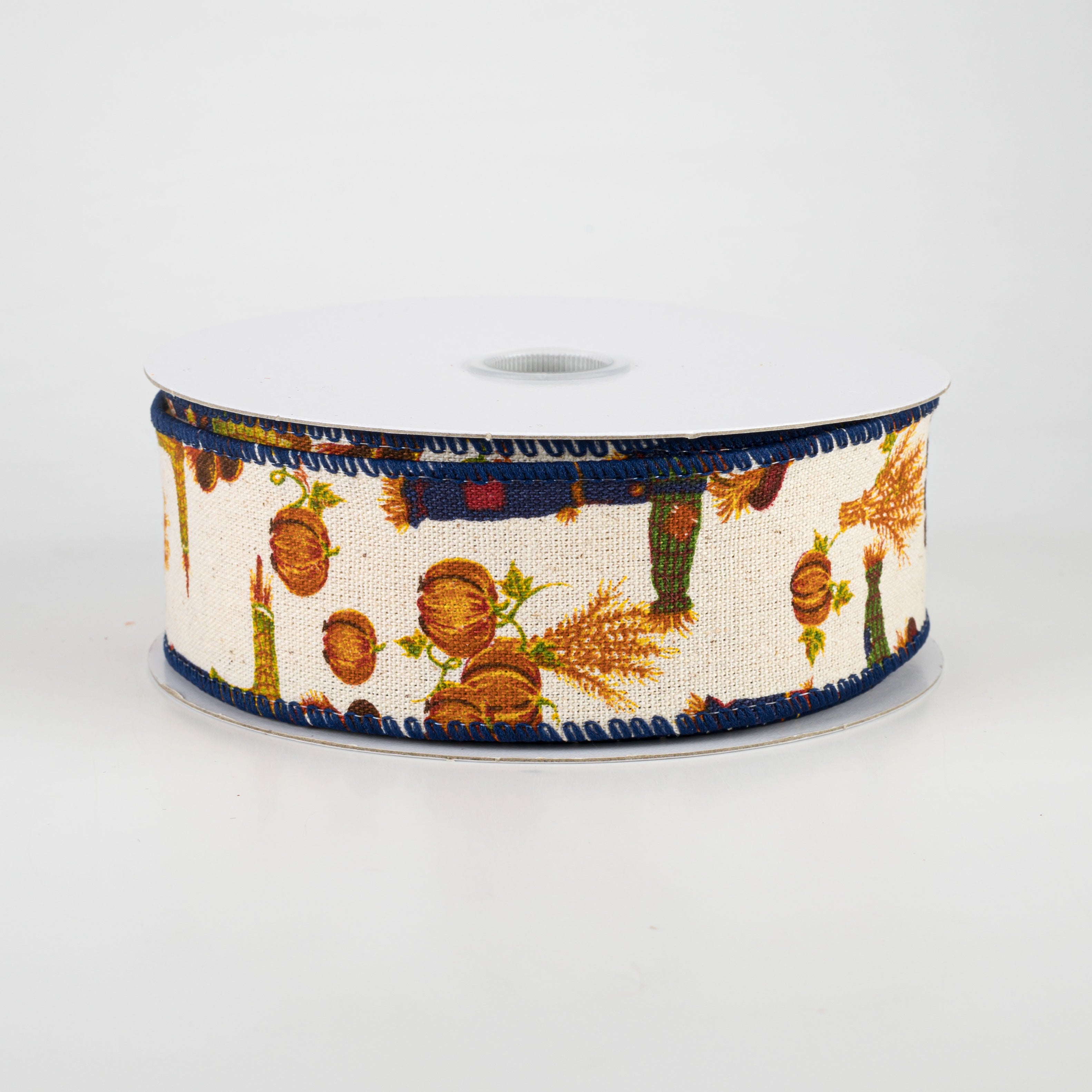 1.5" Scarecrow Ribbon: Cream (10 Yards)