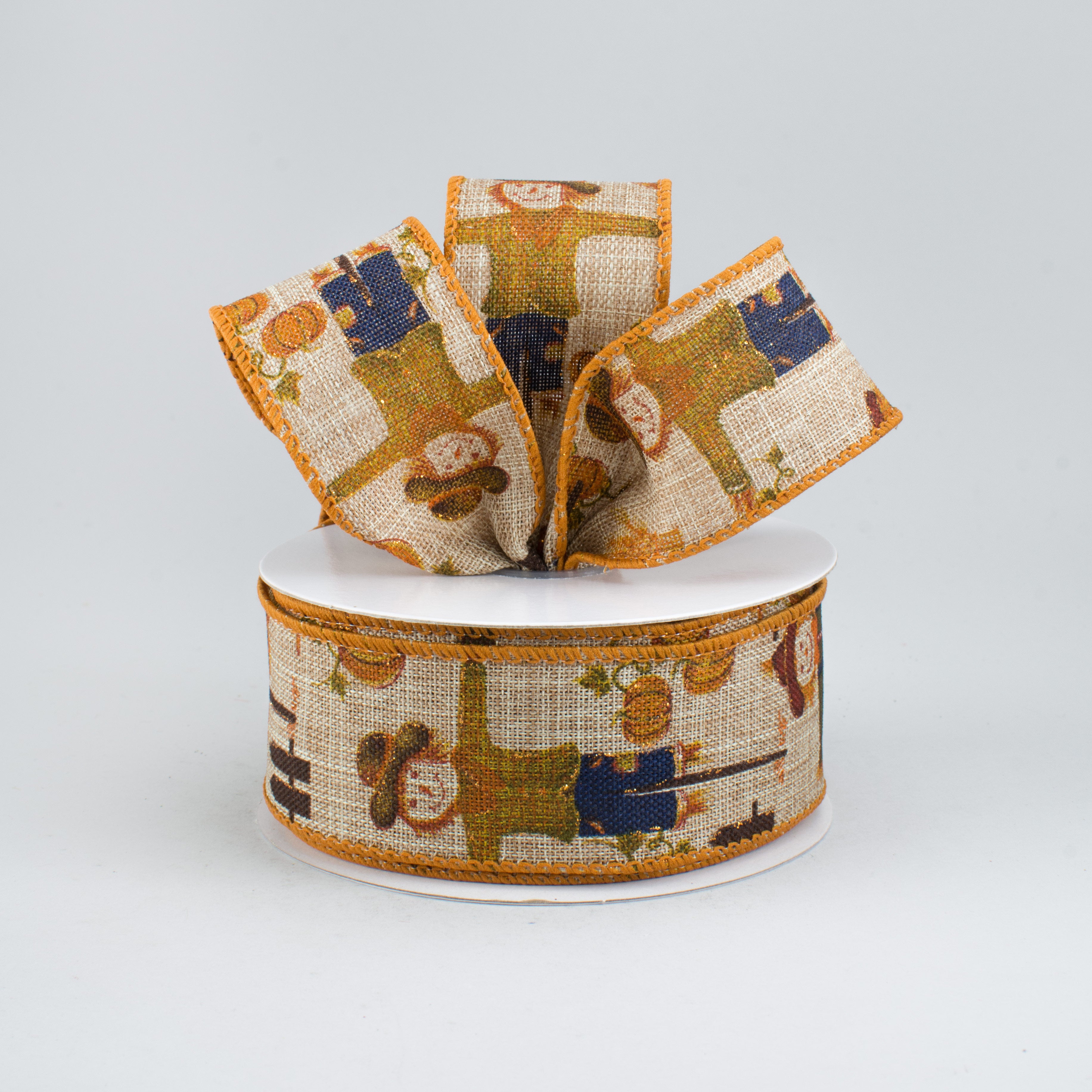 1.5" Scarecrow Ribbon: Natural (10 Yards) Lifestyle Photo
