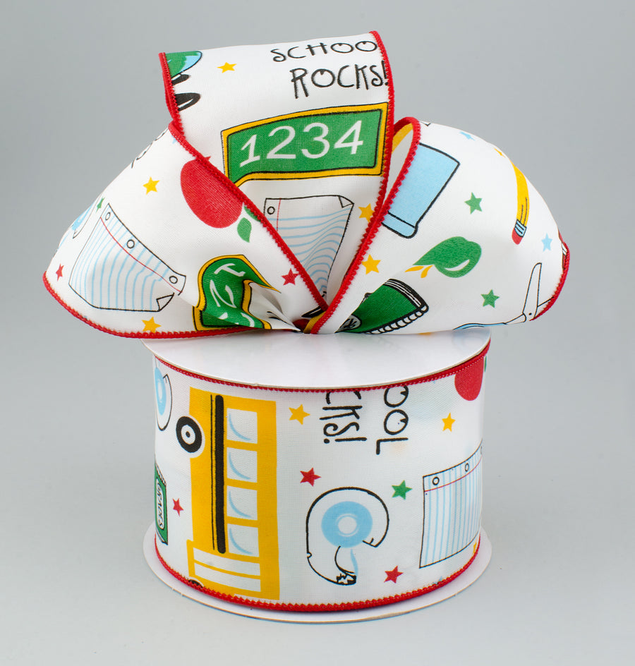 2.5" School Rocks Ribbon (10 Yards) Lifestyle Photo