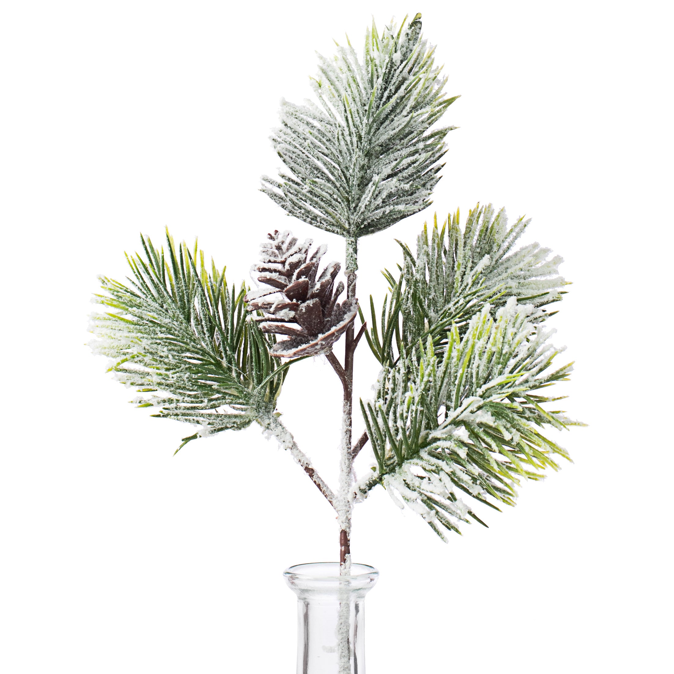 13" Scotch Pine With Pinecone Pick: Flocked Item Number: 2830265FG