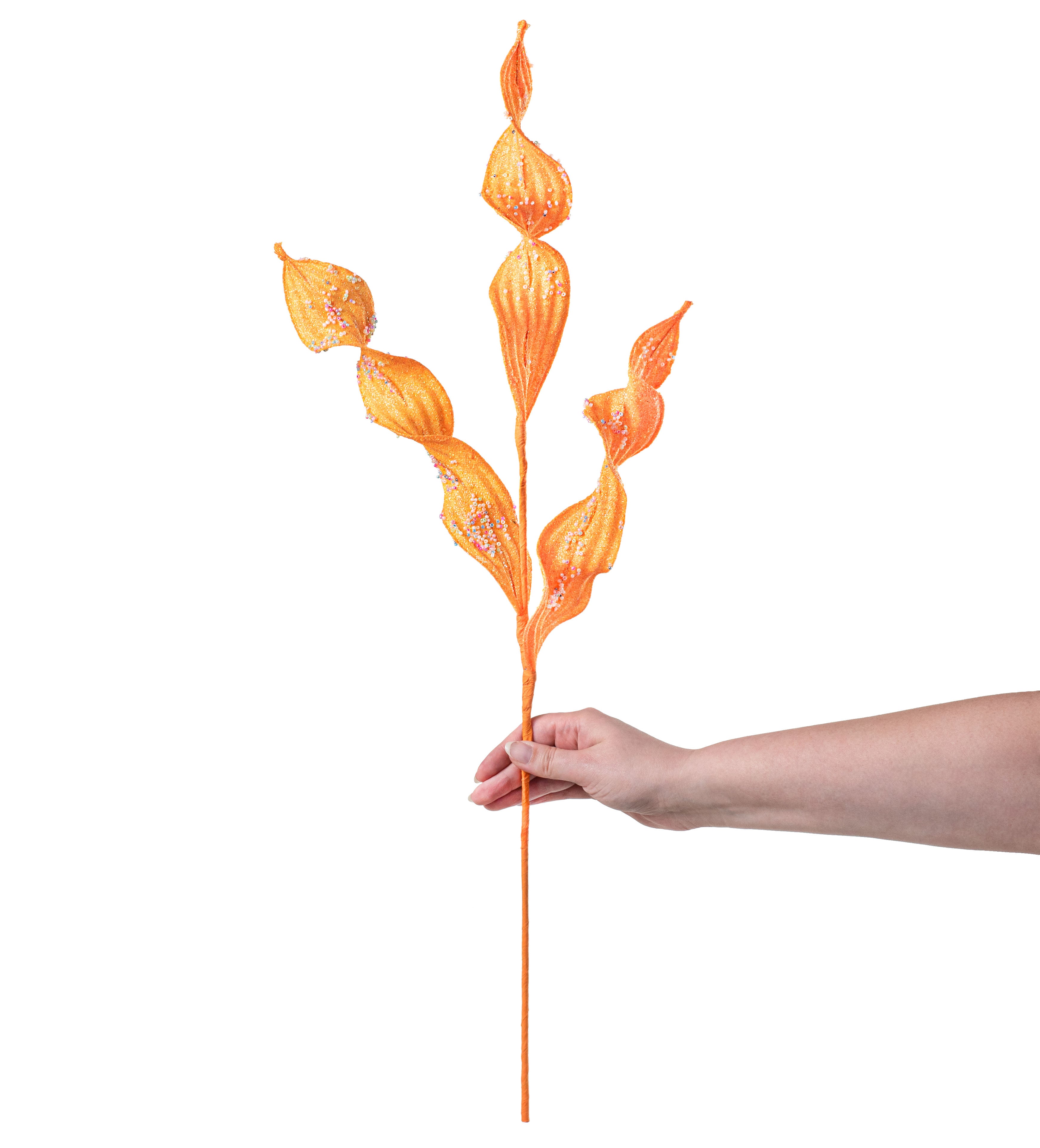 29" Sea Grass Spray: Orange detail photo 3