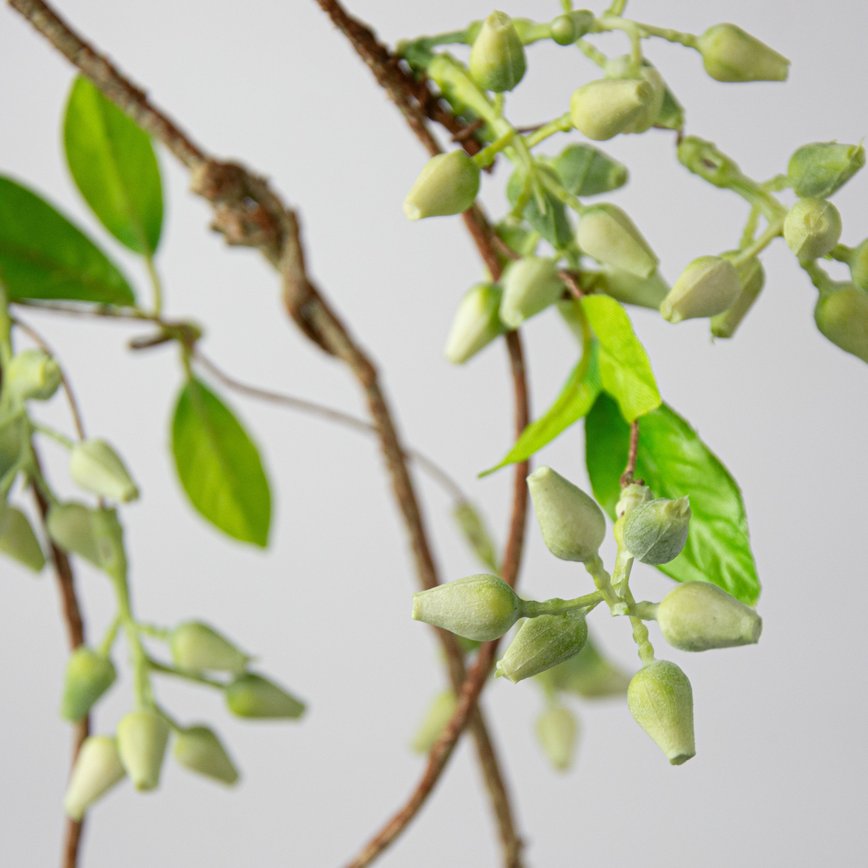 62" Seeded Berry Vine Garland: Light Green detail photo 4