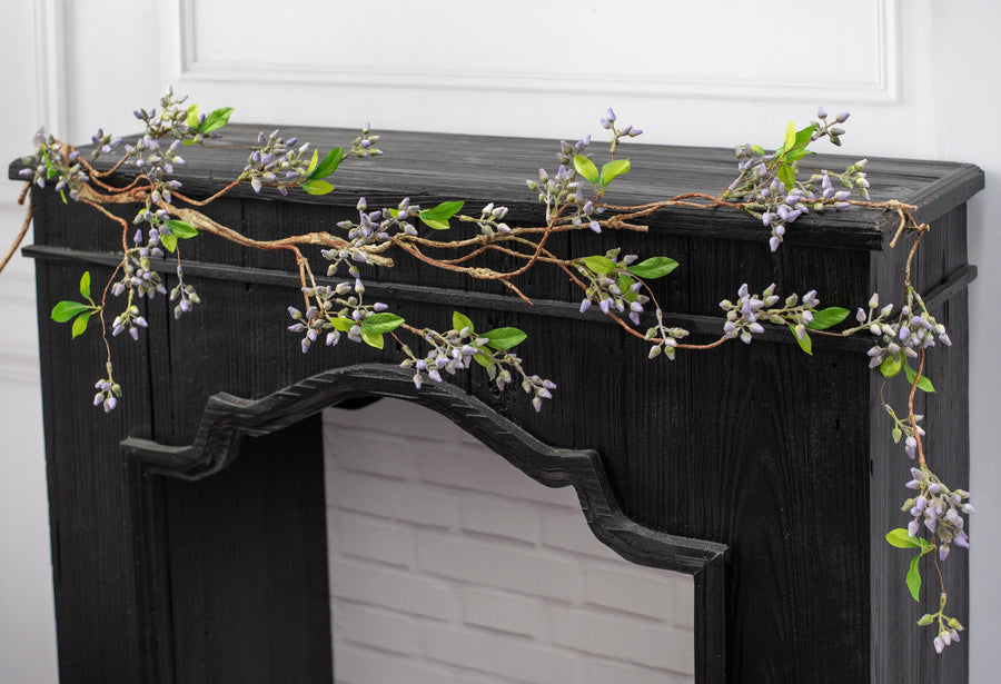 62" Seeded Berry Vine Garland: Purple Lifestyle Photo