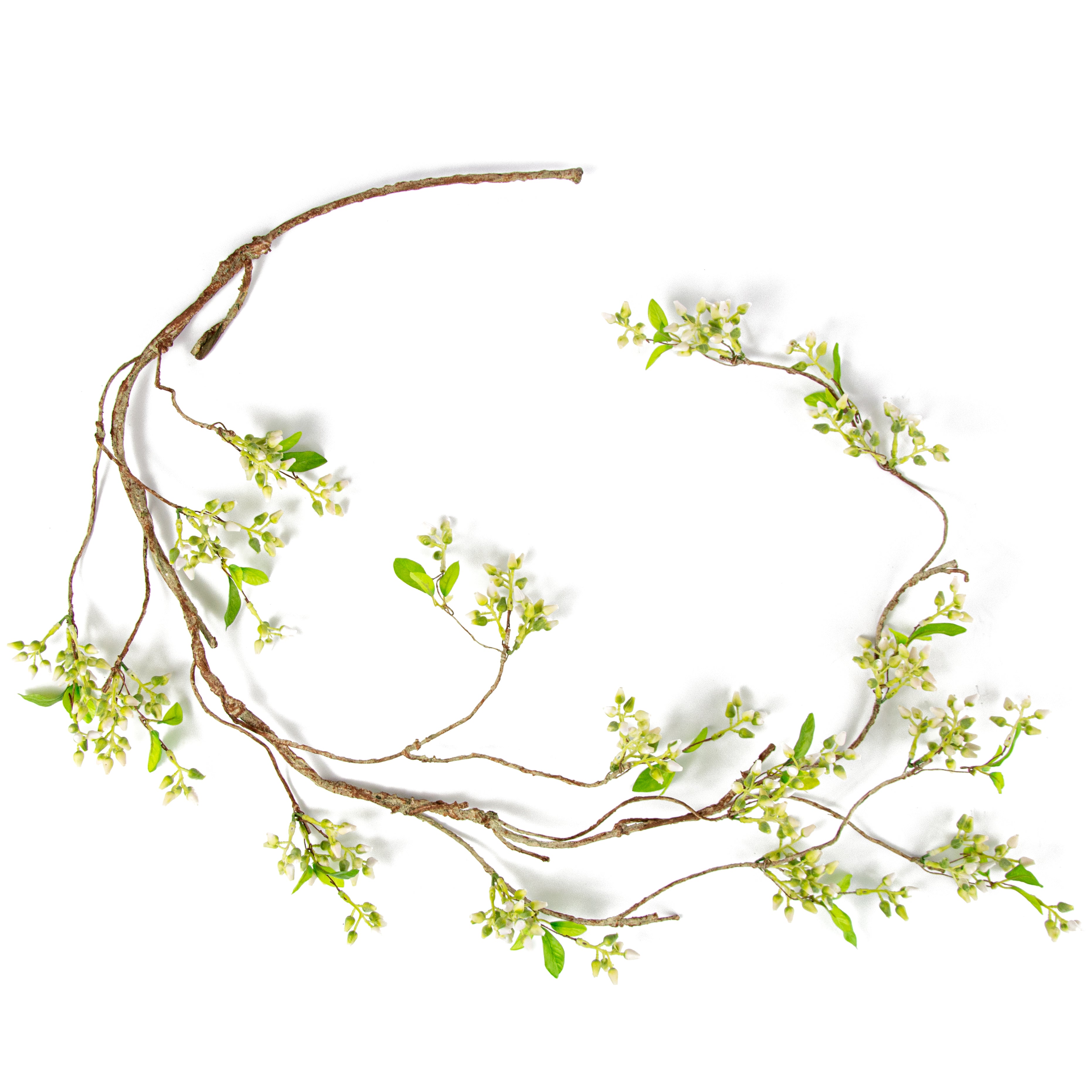 62" Seeded Berry Vine Garland: White Item Number: 2140107WH
