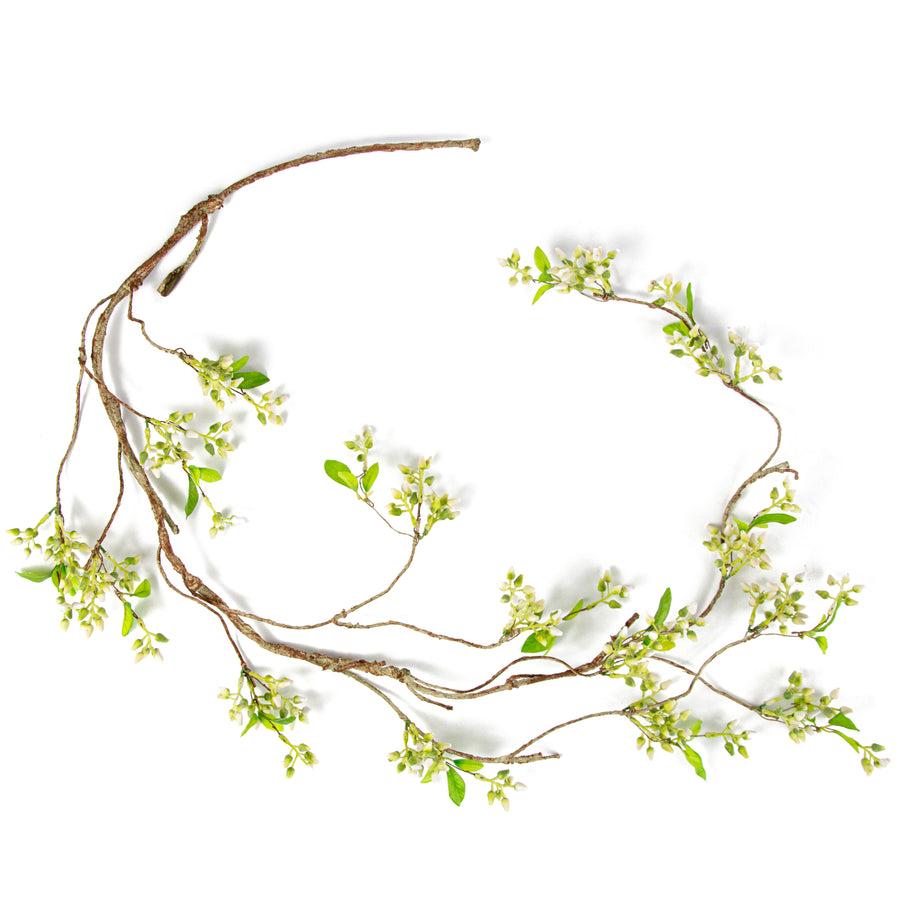 62" Seeded Berry Vine Garland: White Item Number: 2140107WH