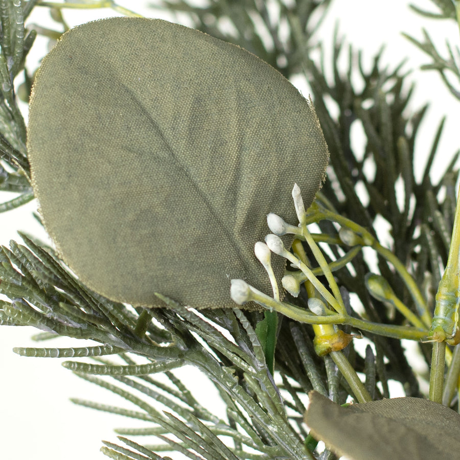 16" Seeded Eucalyptus Mix Pine Pick Lifestyle Photo