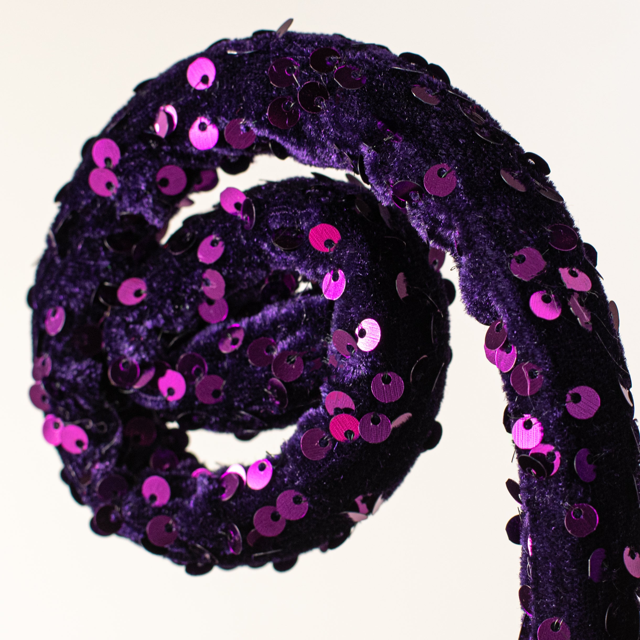 28" Sequin Curly Spray: Regal Purple Lifestyle Photo