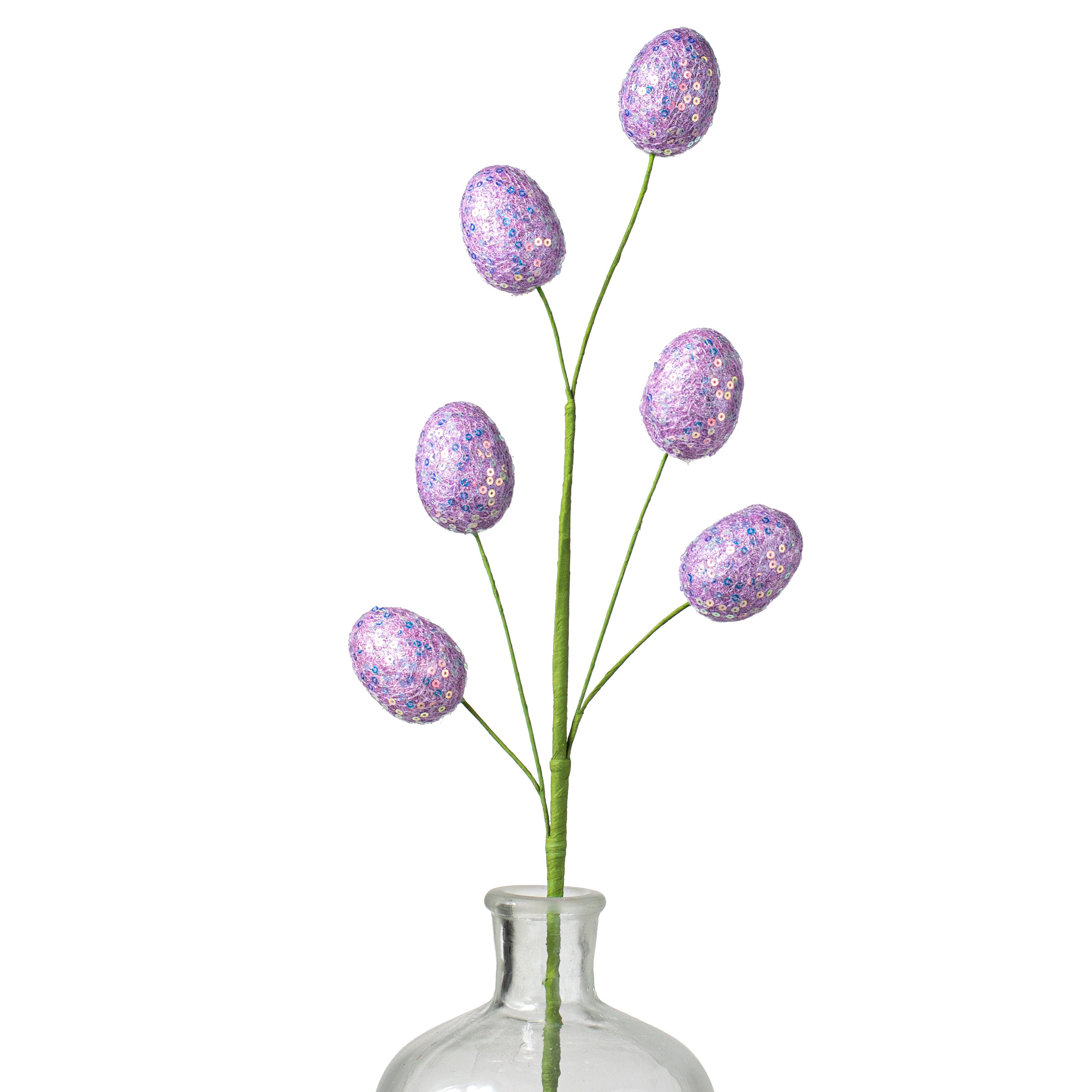 22" Sequin Easter Egg Spray: Purple Item Number: 63495PU