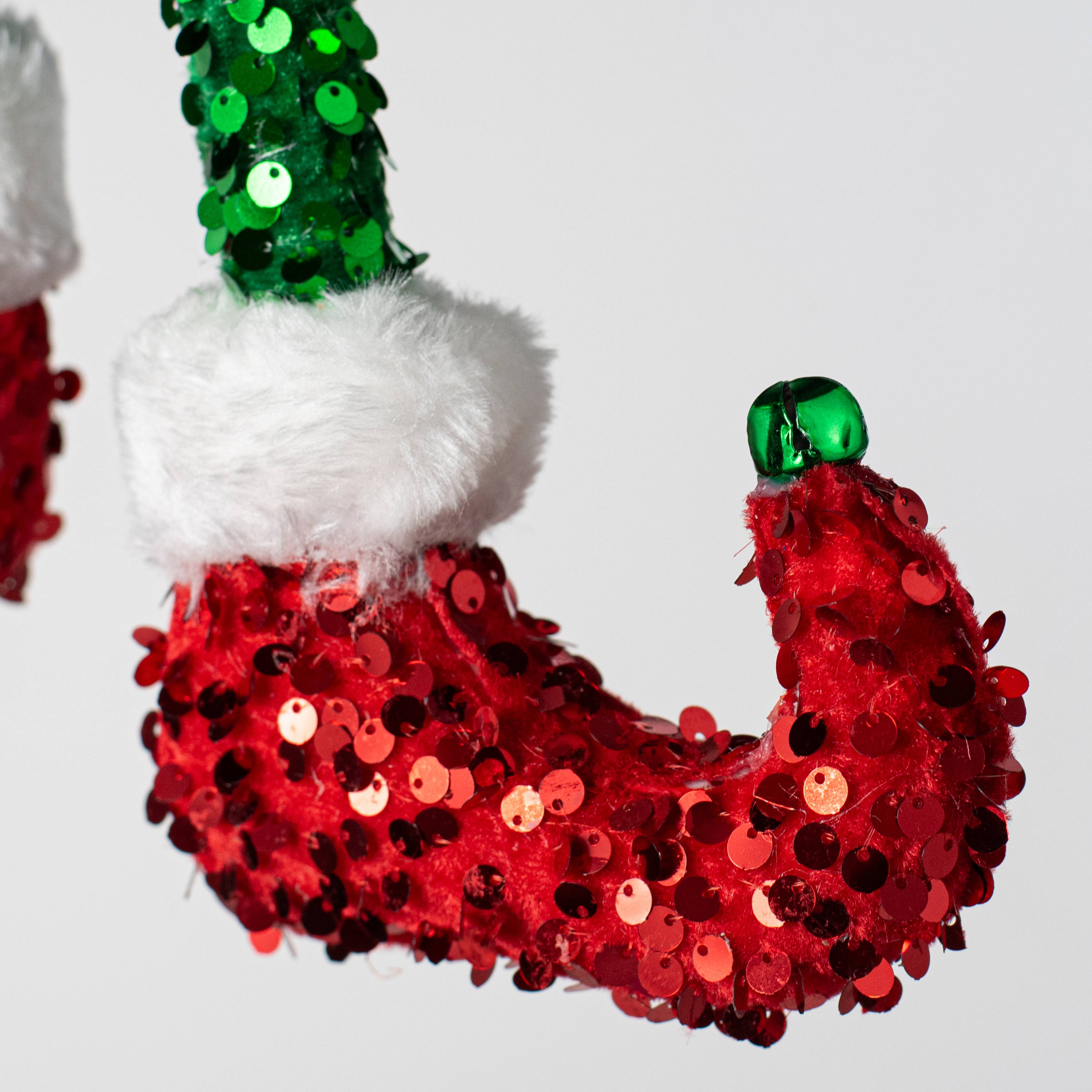 23" Sequin Elf Legs Spray Lifestyle Photo