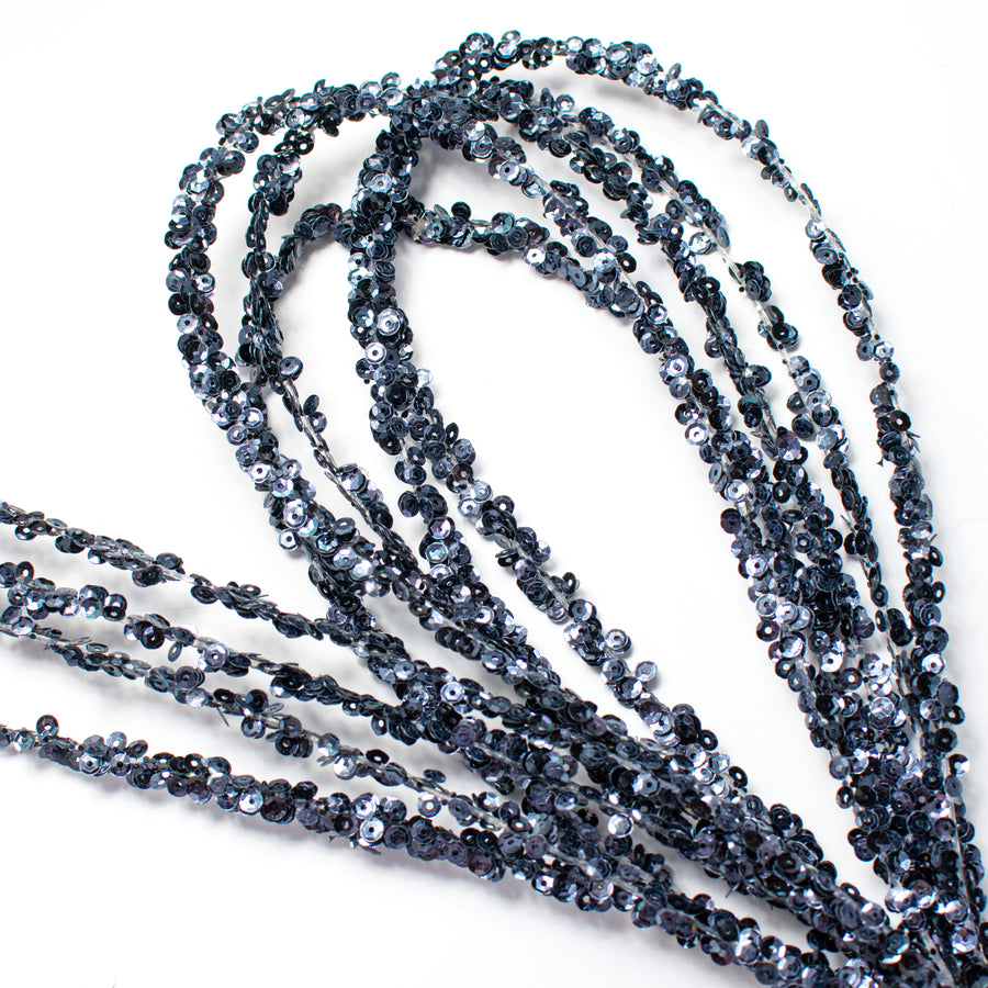 36" Sequin Loop Spray: Midnight Item Number: 128551