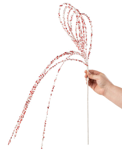 36" Sequin Loop Spray: Red & White Lifestyle Photo