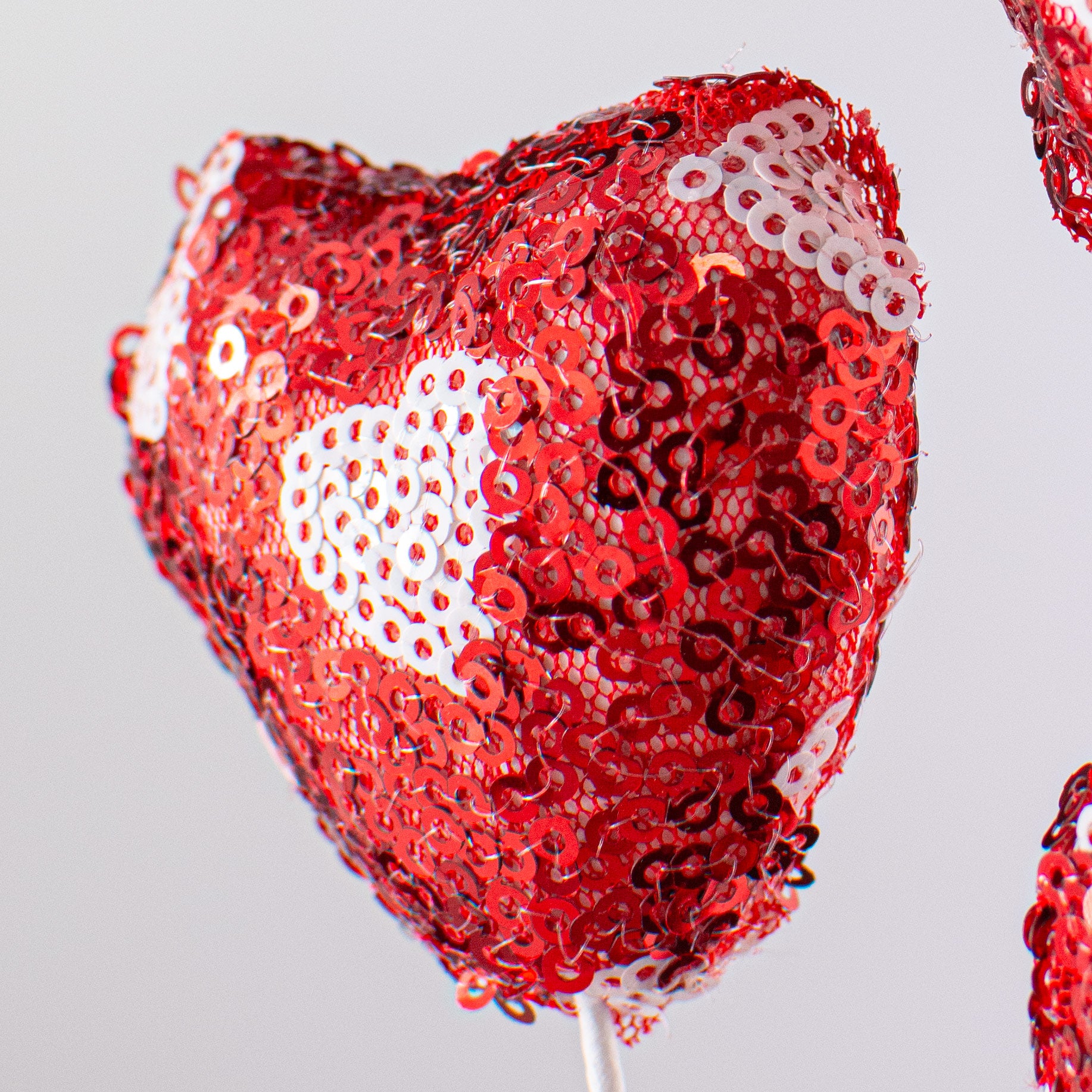 11" Sequin Valentine Heart Pick: Red Lifestyle Photo