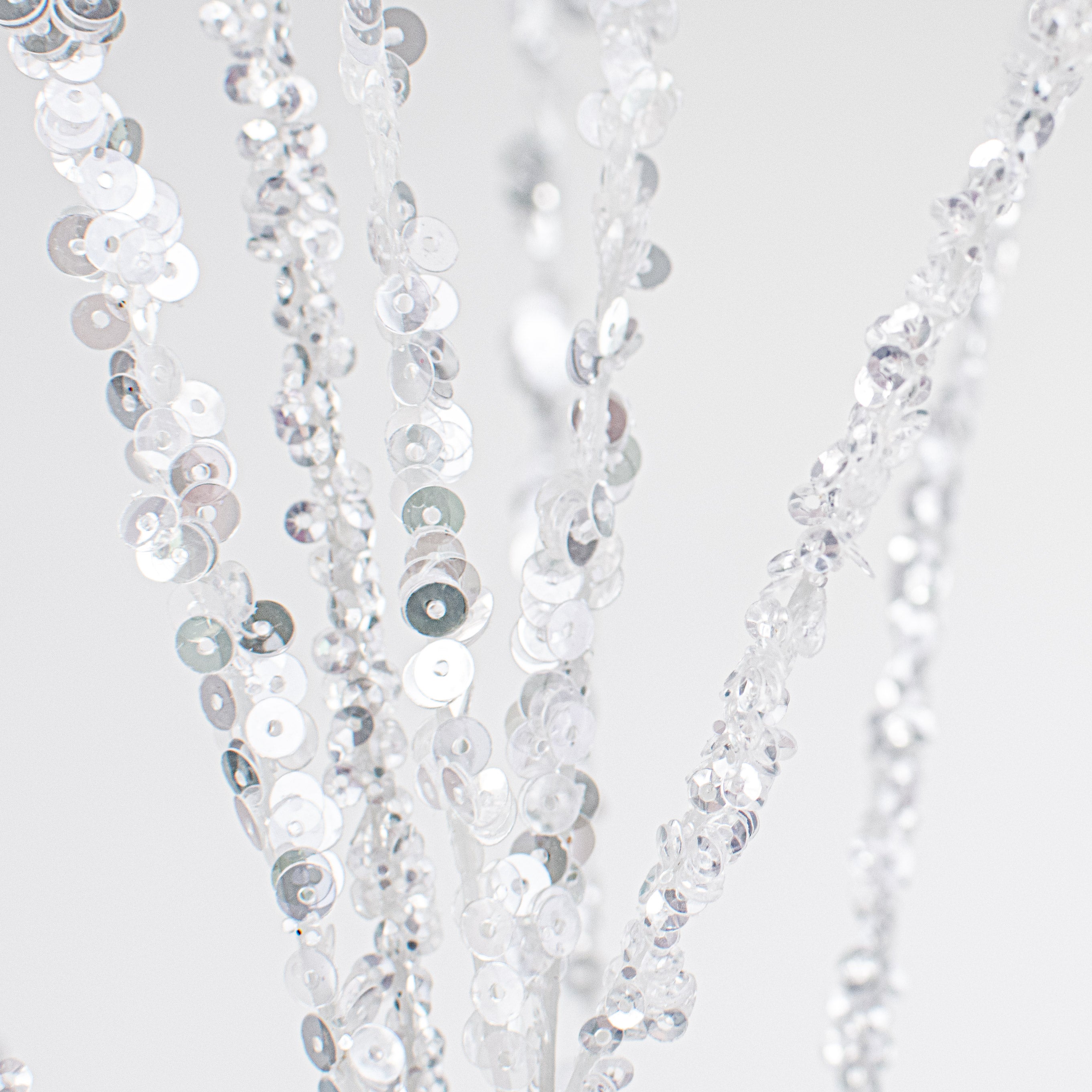 31" Sequined Spray: White Lifestyle Photo