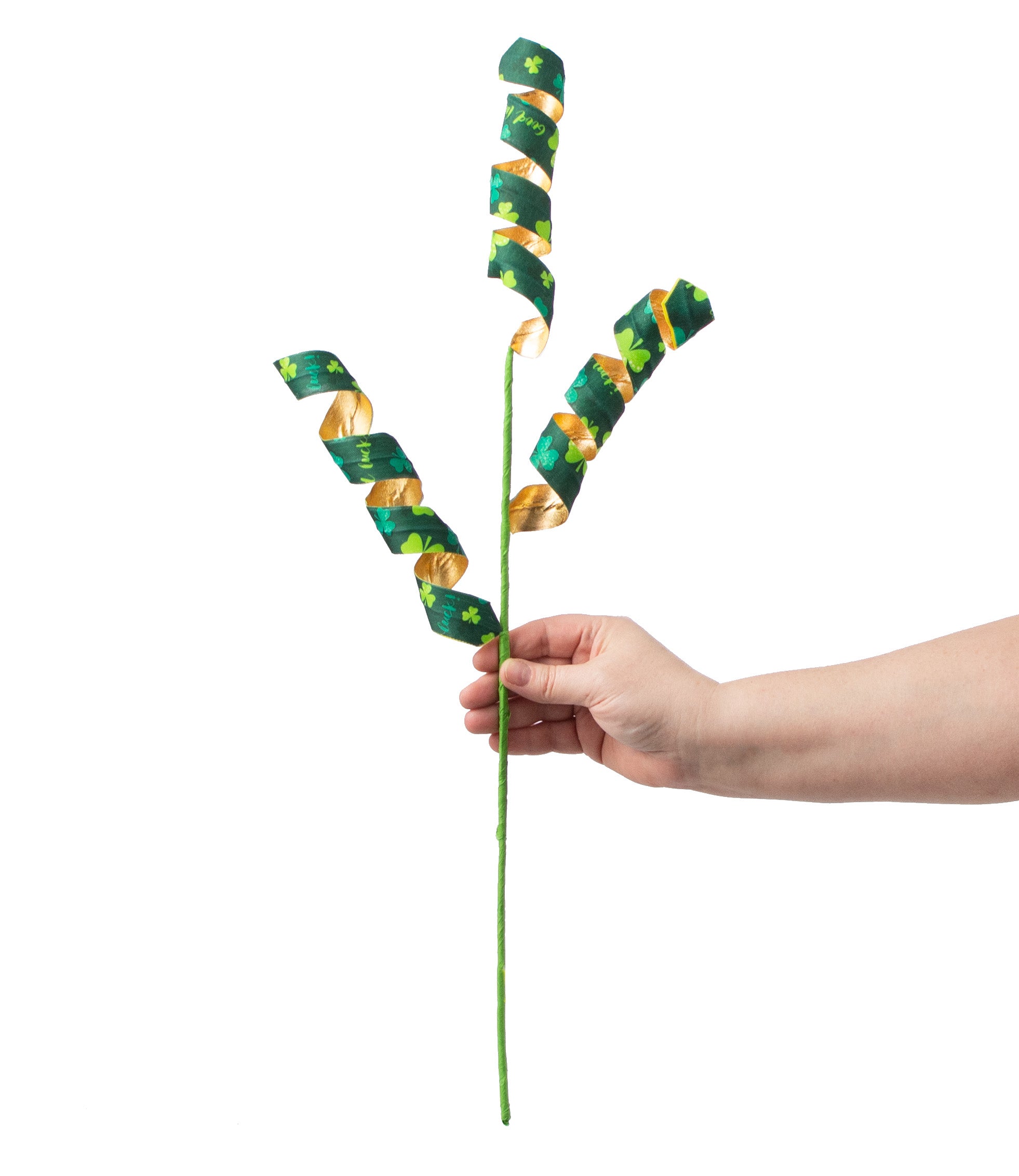 24" Shamrock & Gold Curly Spray detail photo 3