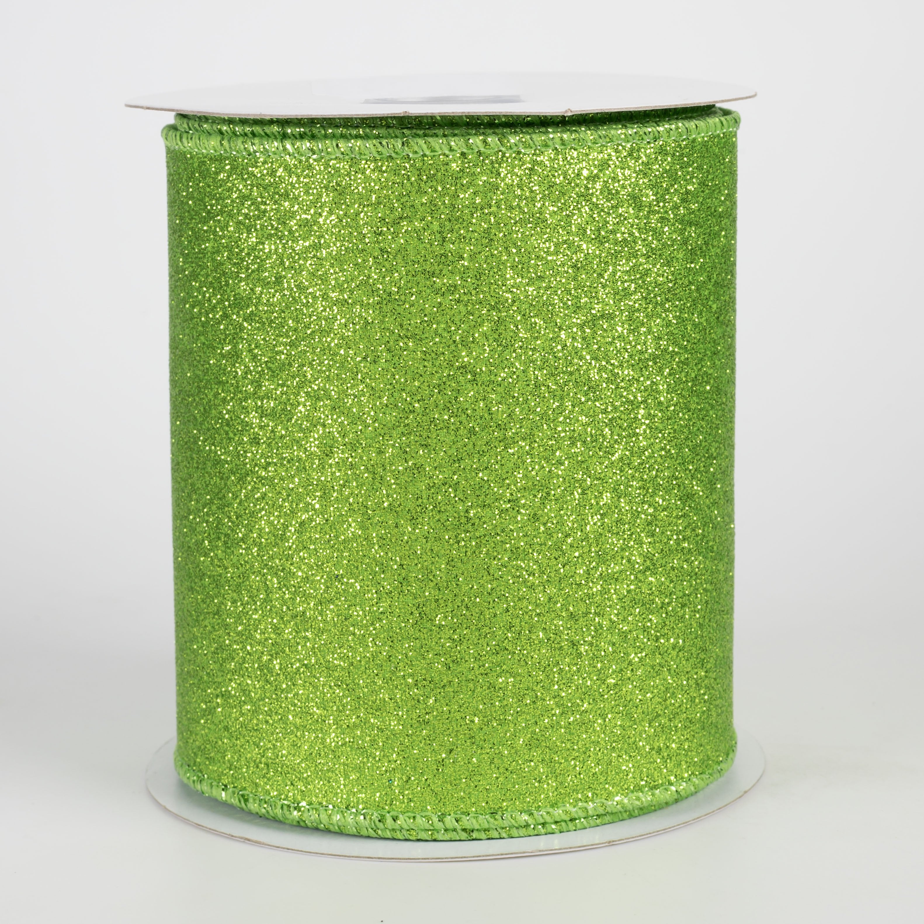 4" Shimmer Glitter Ribbon: Lime Green (10 Yards) Item Number: RGC1598E9