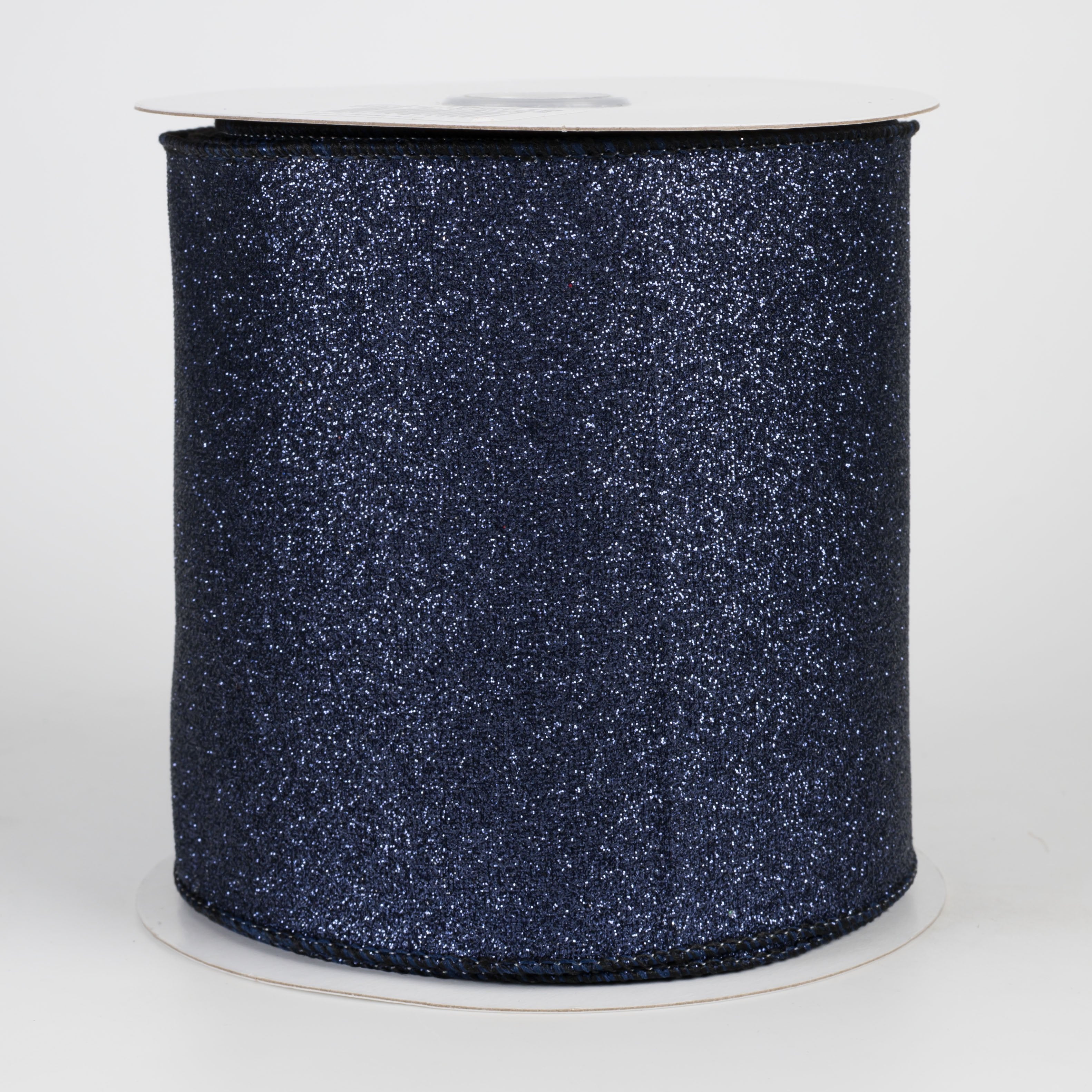 4" Shimmer Glitter Ribbon: Navy Blue (10 Yards) Item Number: RGC159819