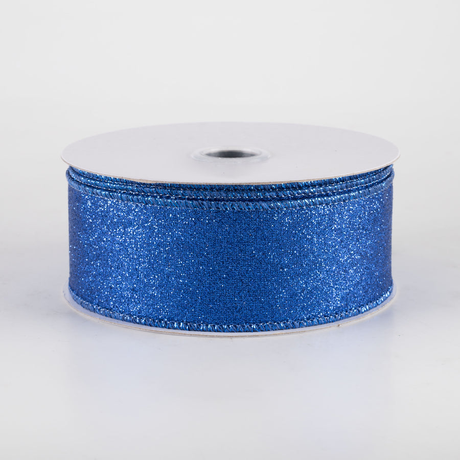 1.5" Shimmer Glitter Ribbon: Royal Blue (10 Yards)