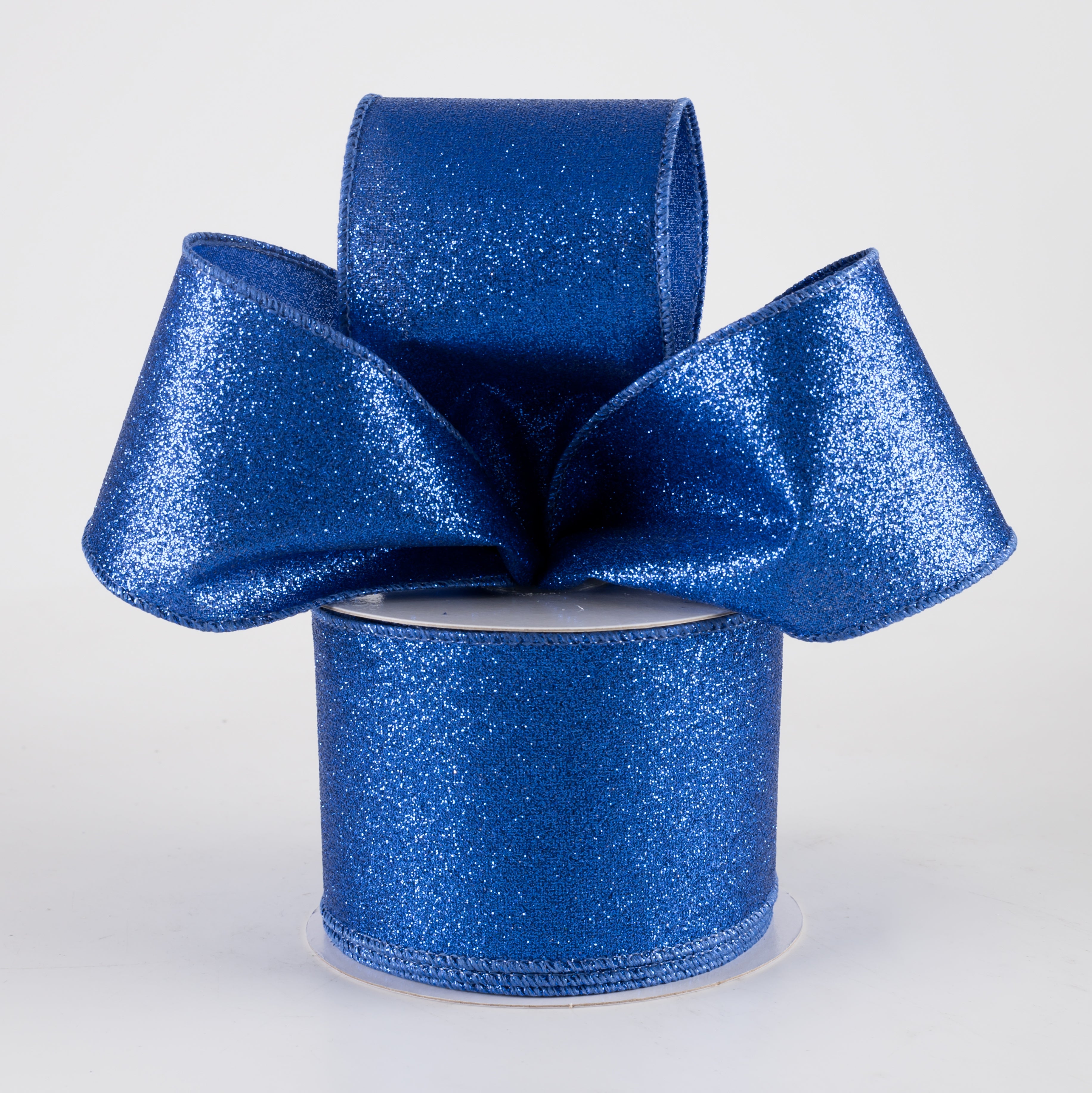 2.5" Shimmer Glitter Ribbon: Royal Blue (10 Yards) Lifestyle Photo
