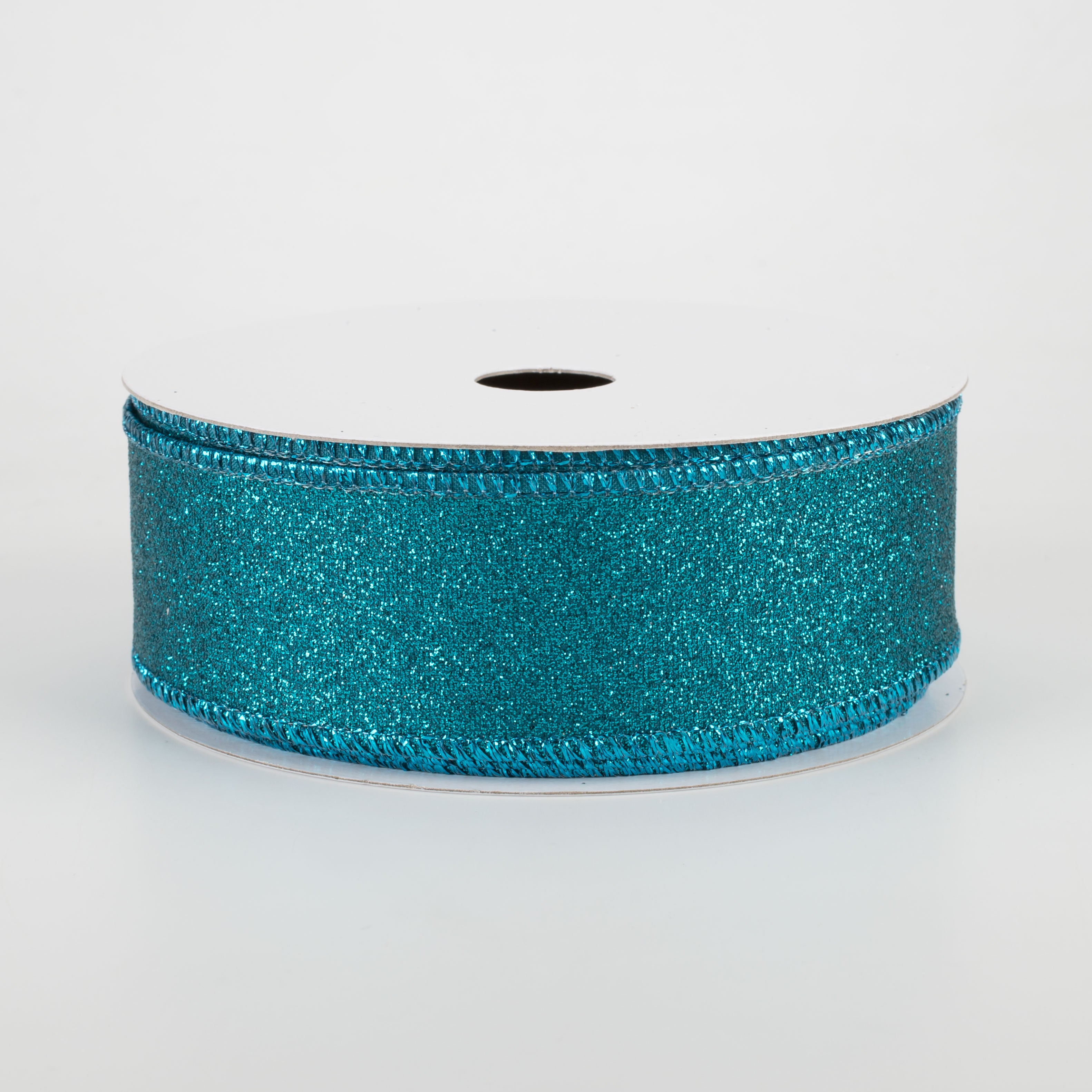 1.5" Shimmer Glitter Ribbon: Teal (10 Yards)
