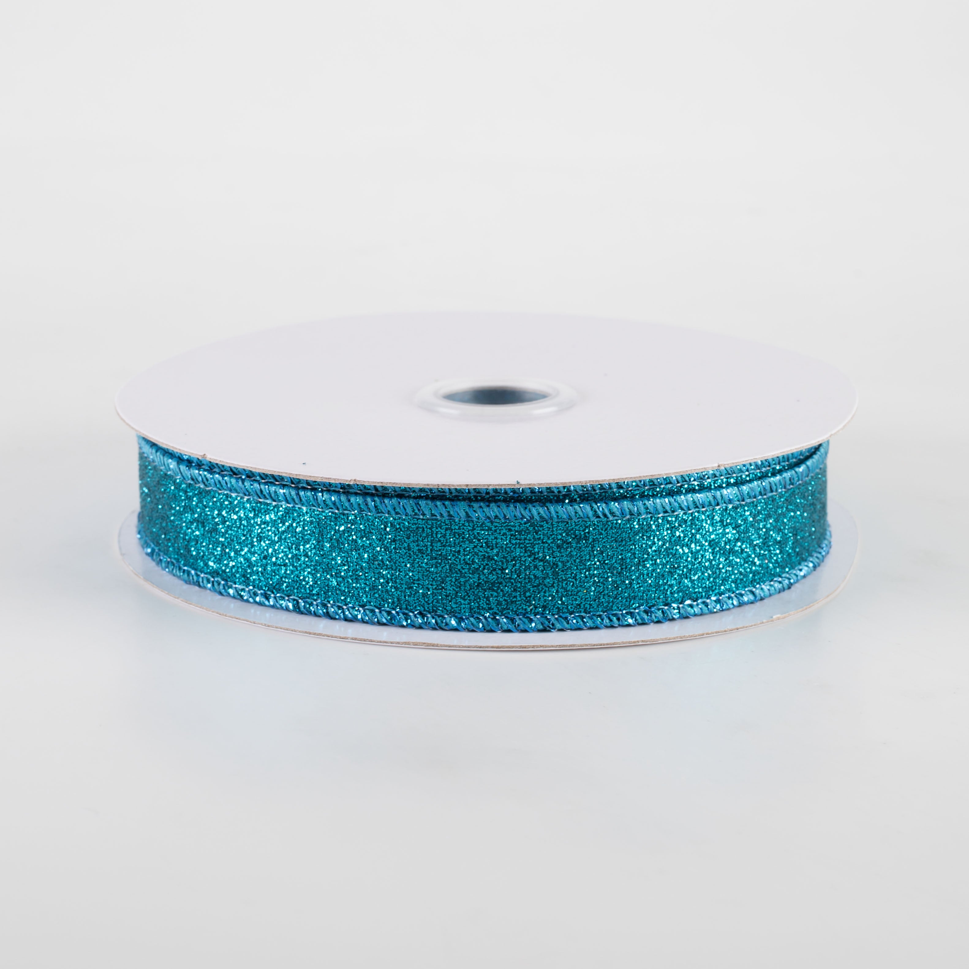 5/8" Shimmer Glitter Ribbon: Teal (10 Yards)