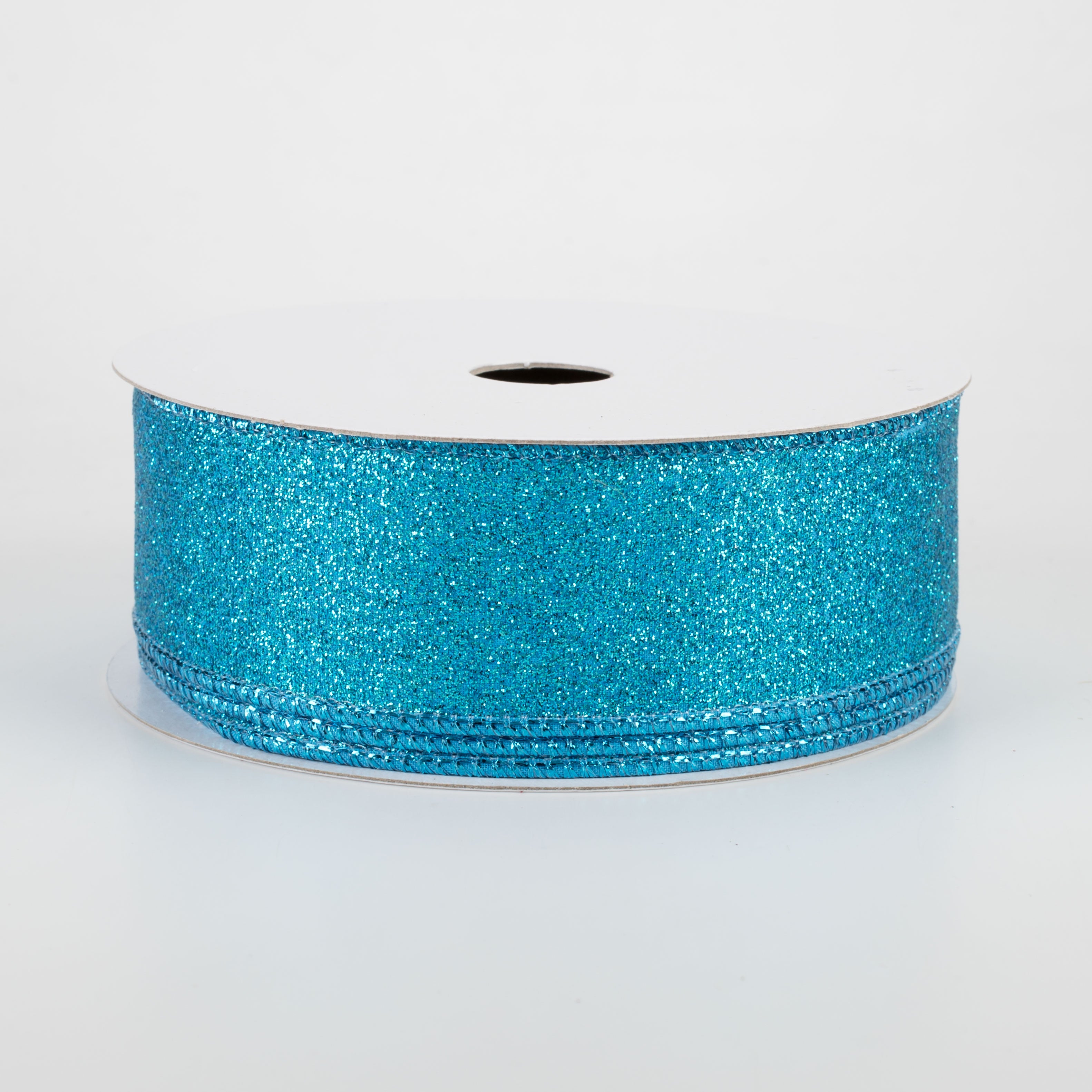 1.5" Shimmer Glitter Ribbon: Turquoise (10 Yards)
