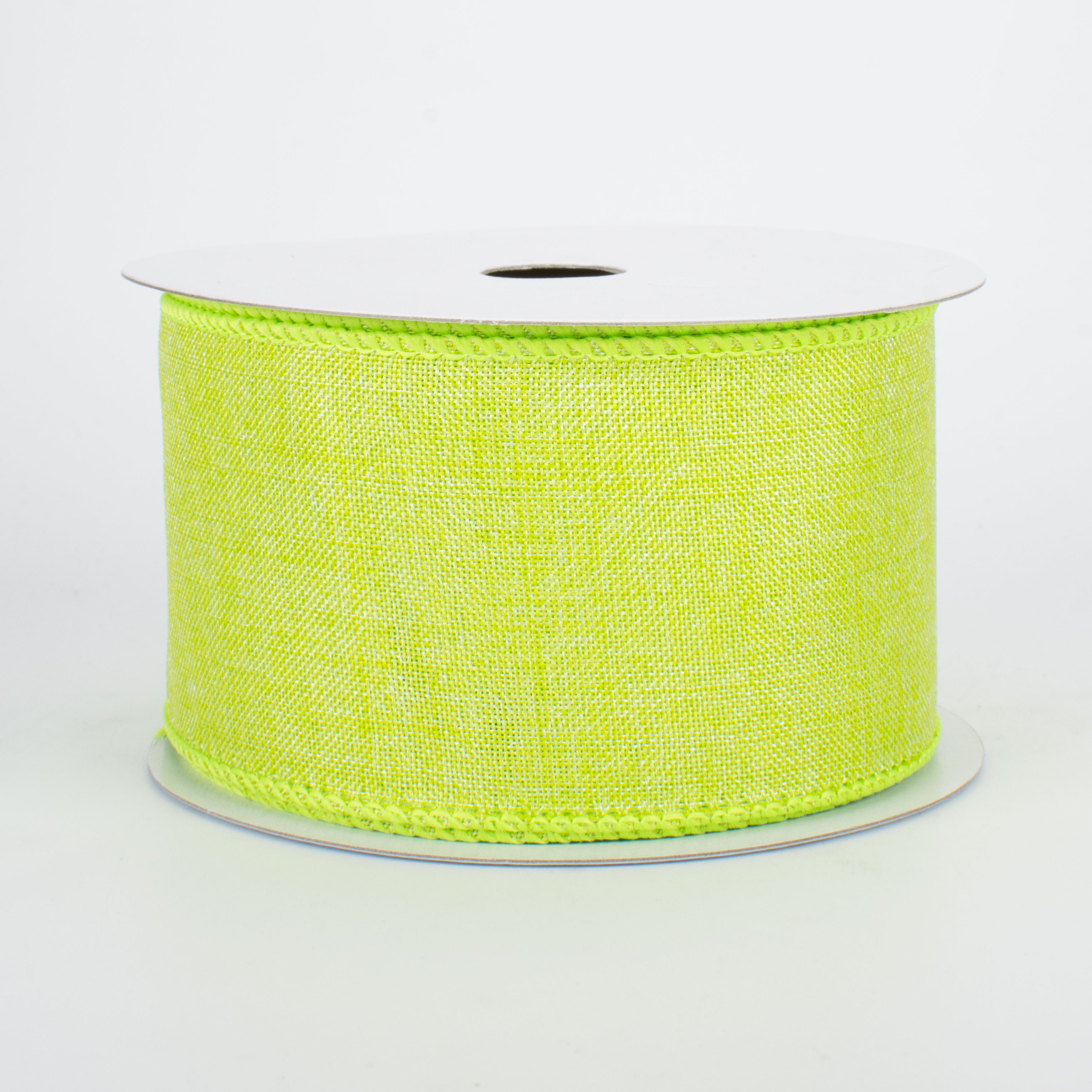 2.5" Shiny Canvas Ribbon: Lime Green (10 Yards)