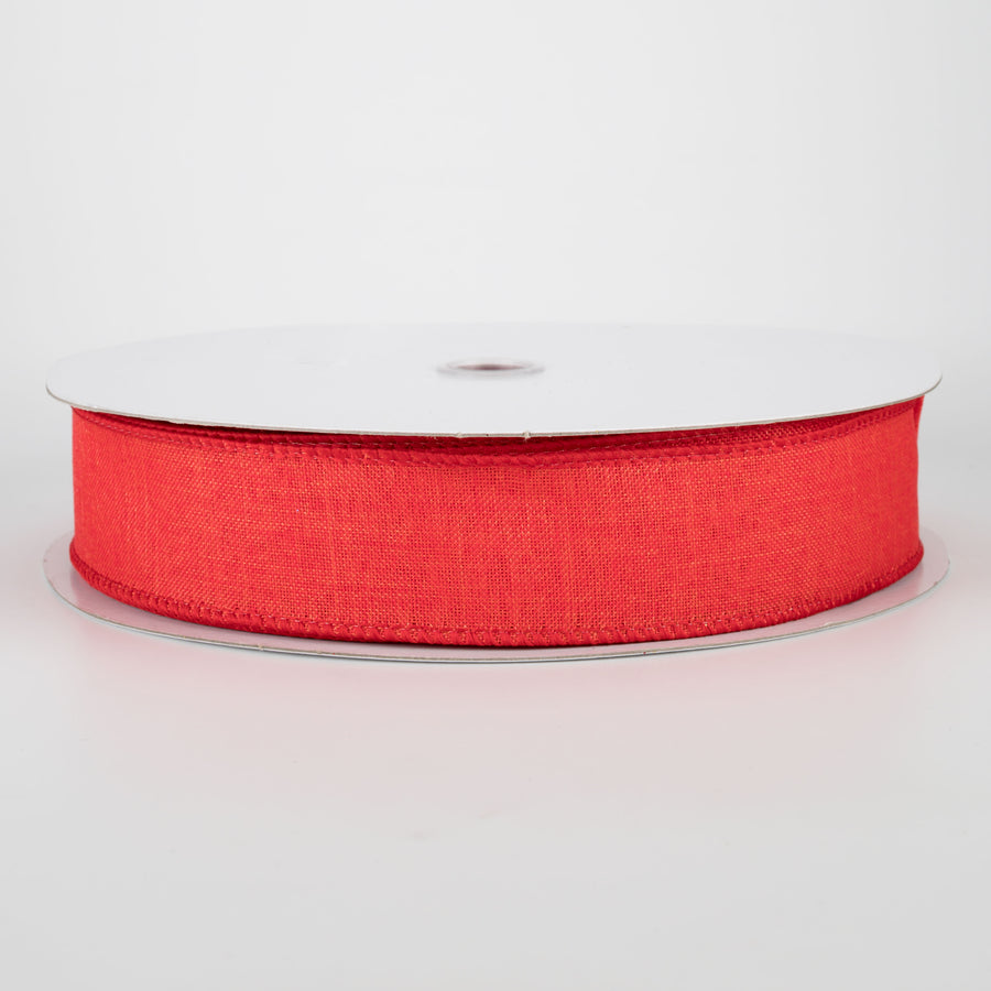 1.5" Shiny Canvas Ribbon: Red (50 Yards)