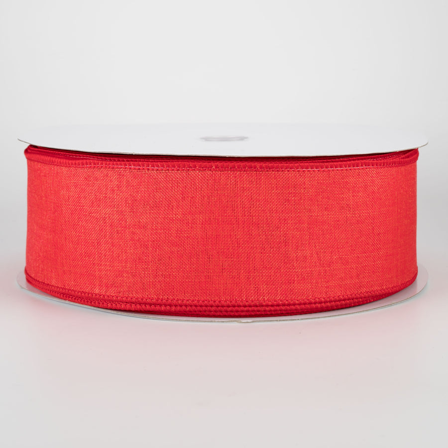 2.5" Shiny Canvas Ribbon: Red (50 Yards)