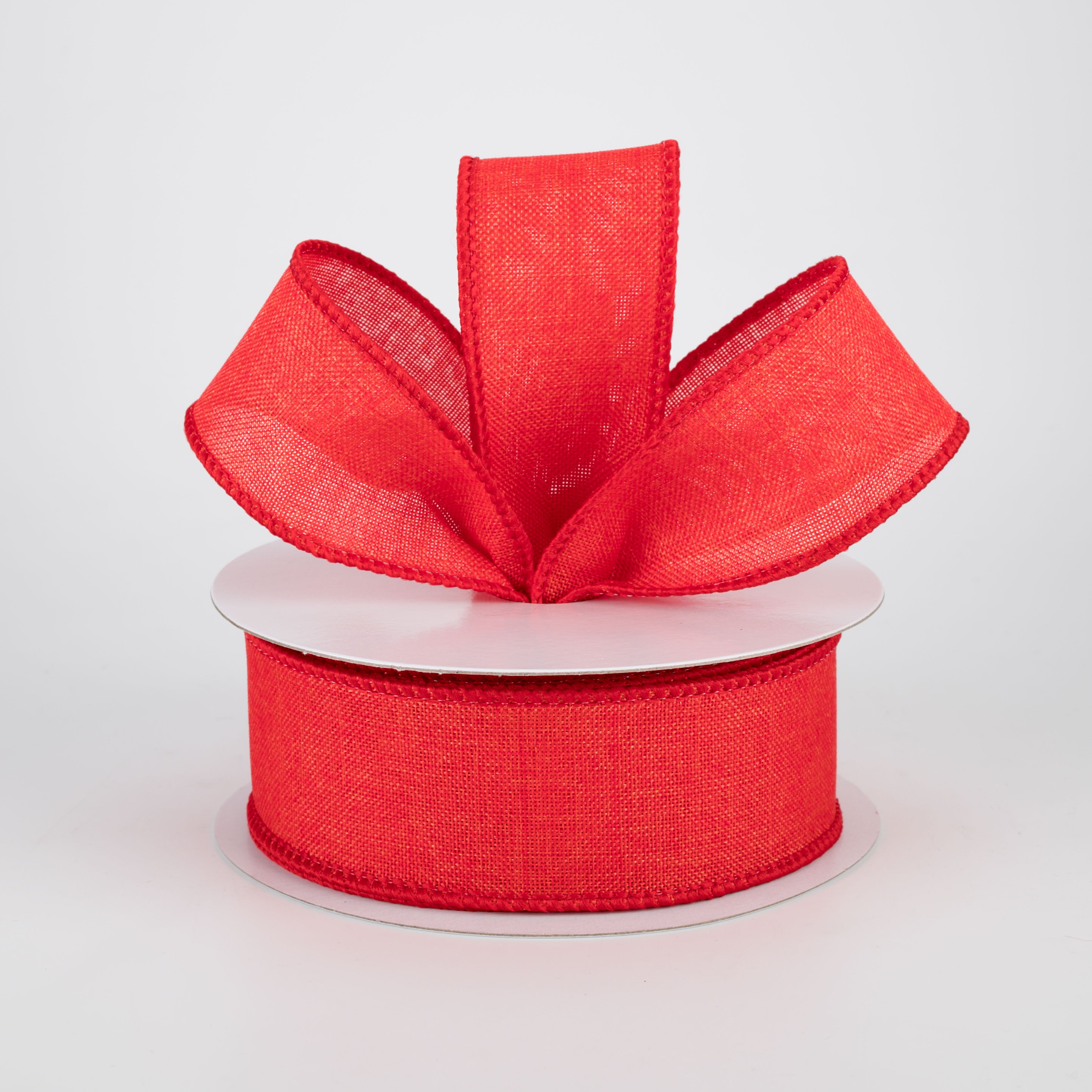 1.5" Shiny Canvas Ribbon: Red (10 Yards) Lifestyle Photo