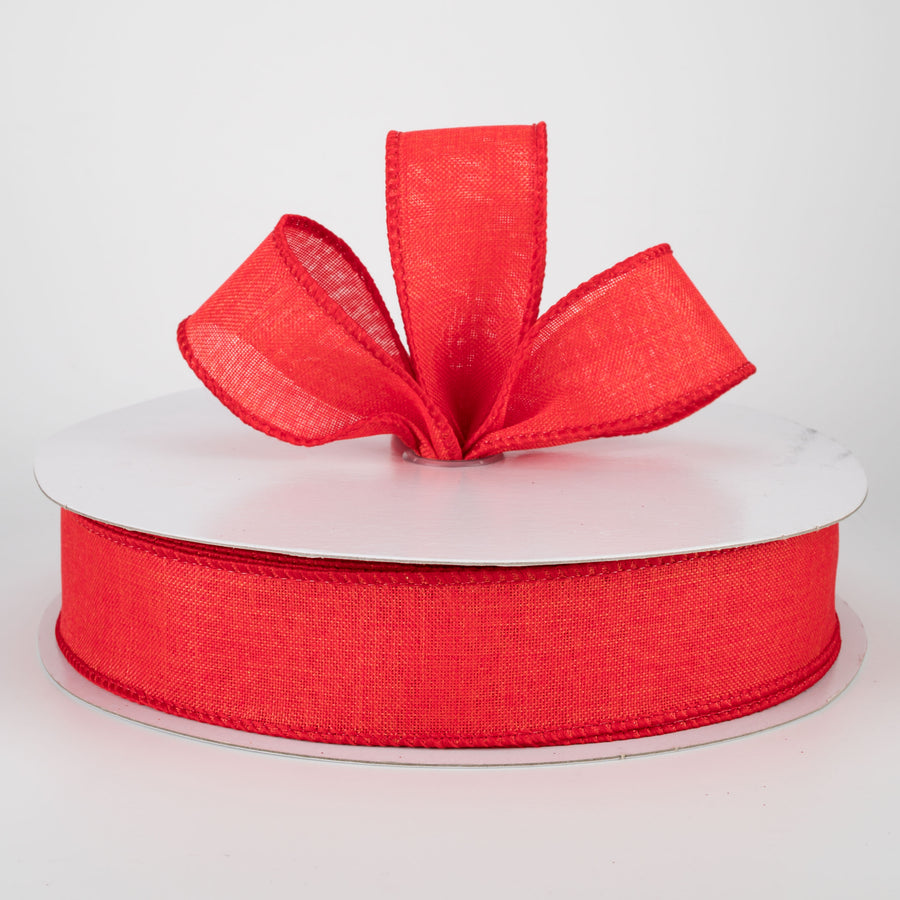 1.5" Shiny Canvas Ribbon: Red (50 Yards) Lifestyle Photo