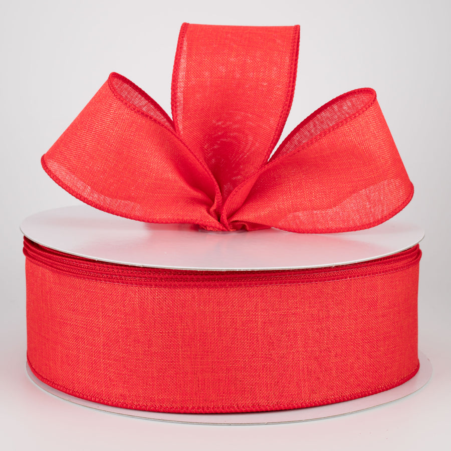 2.5" Shiny Canvas Ribbon: Red (50 Yards) Lifestyle Photo