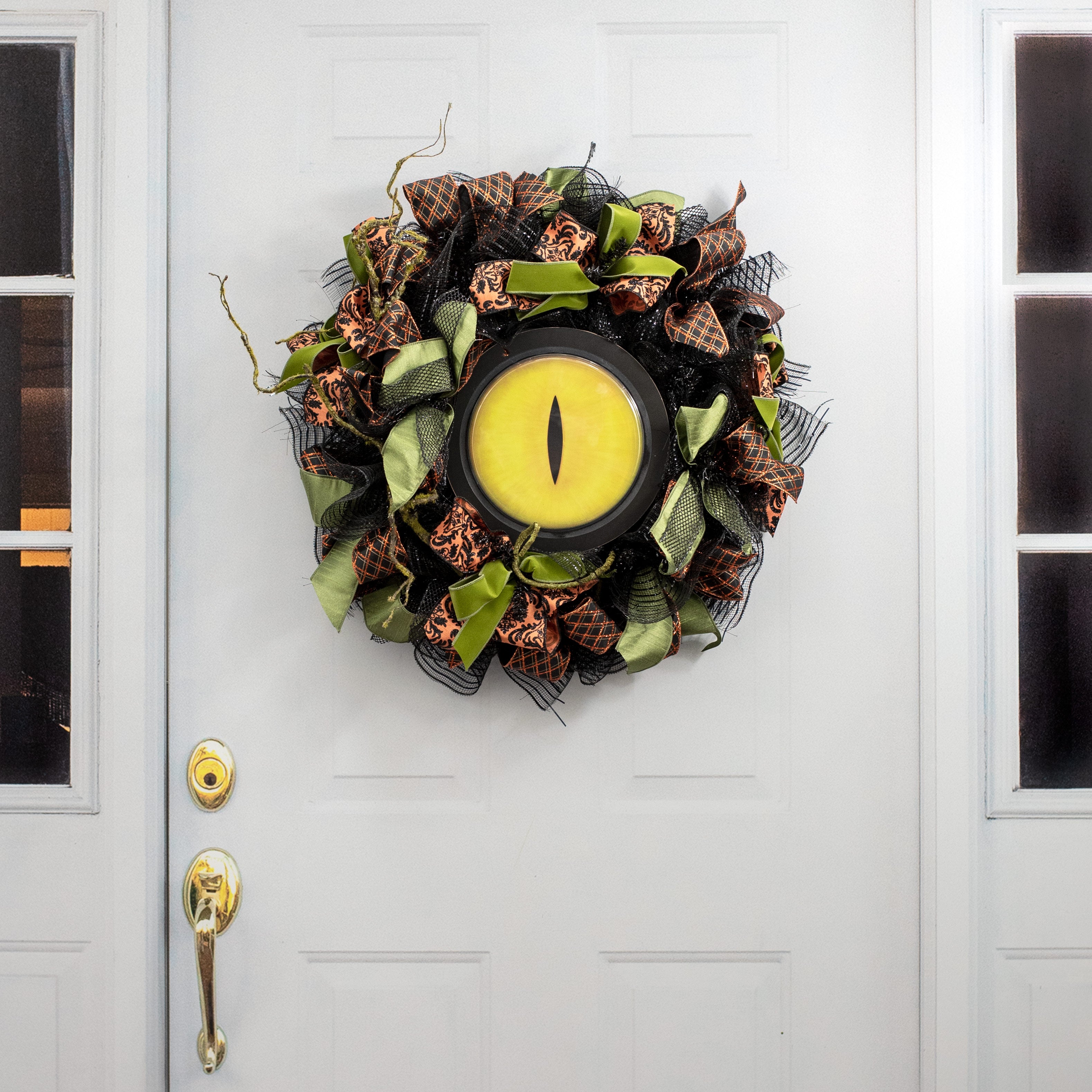 10" Shiny Cat Eye Dome Sign: Yellow & Black detail photo 4
