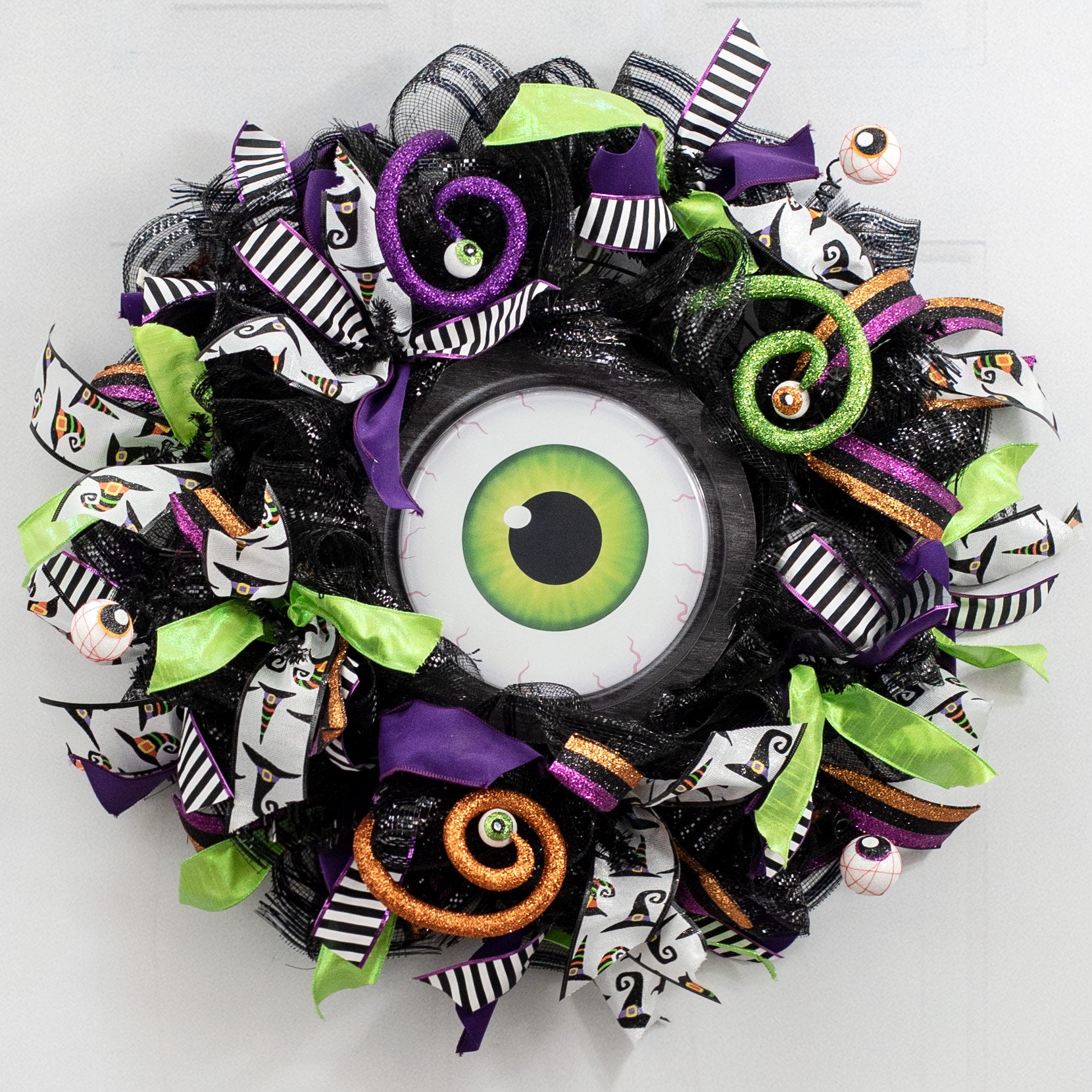 10" Shiny Eyeball Dome Sign: Lime & Black Lifestyle Photo
