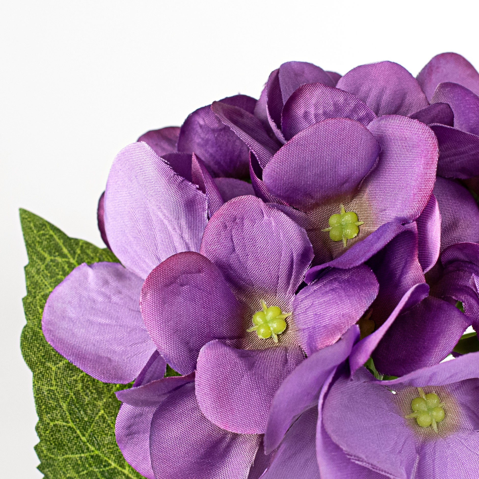 12" Silk Hydrangea Stem: Purple Lifestyle Photo