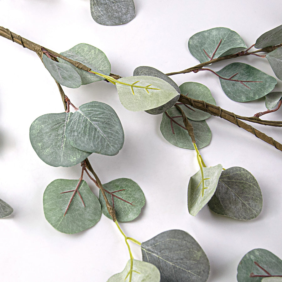 58" Silver Dollar Eucalyptus Garland detail photo 3