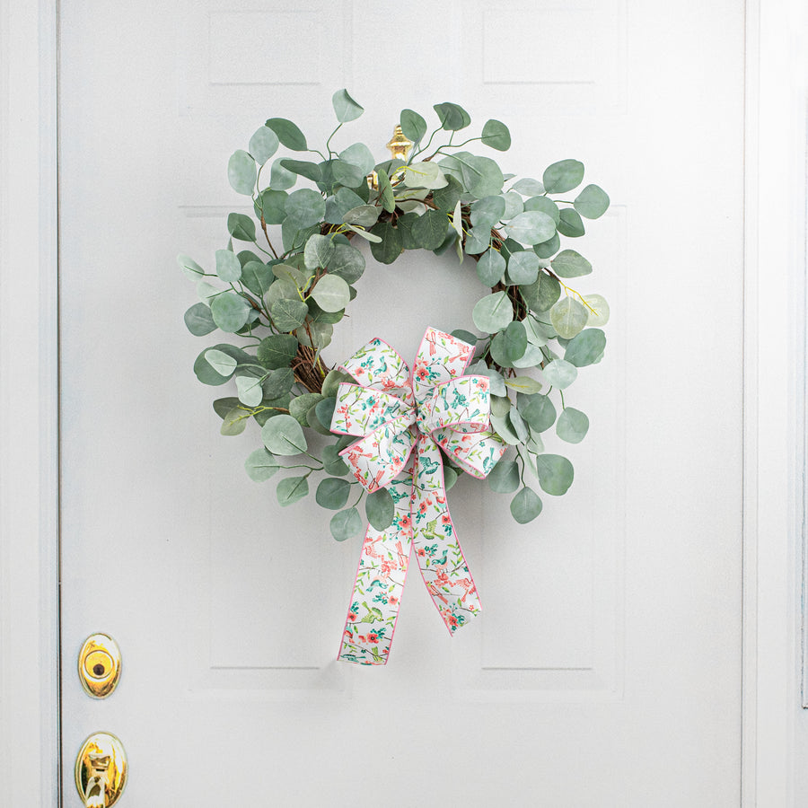 21.5" Silver Dollar Eucalyptus Wreath Lifestyle Photo