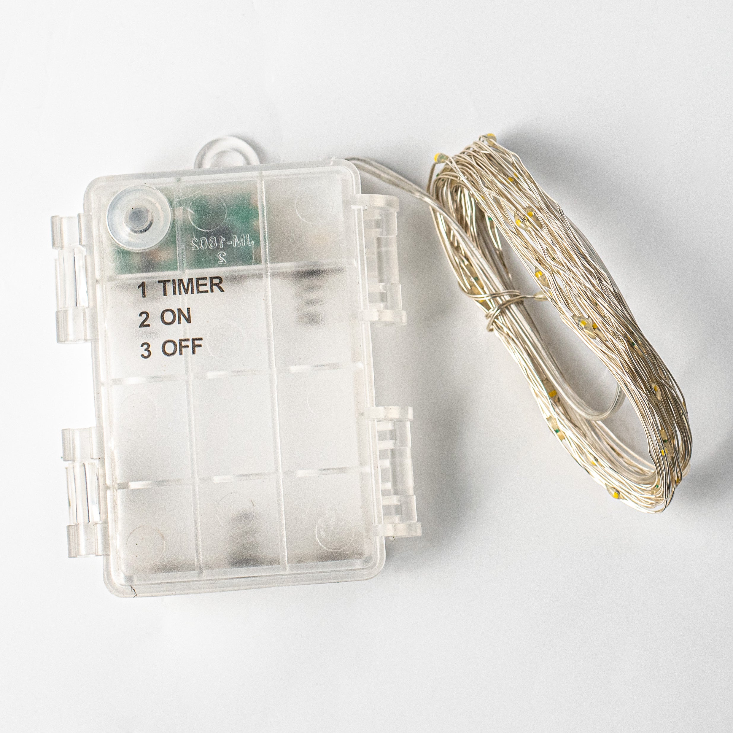 16' Silver Wire Mini LED Warm White Lights (40), image size:2471x2471