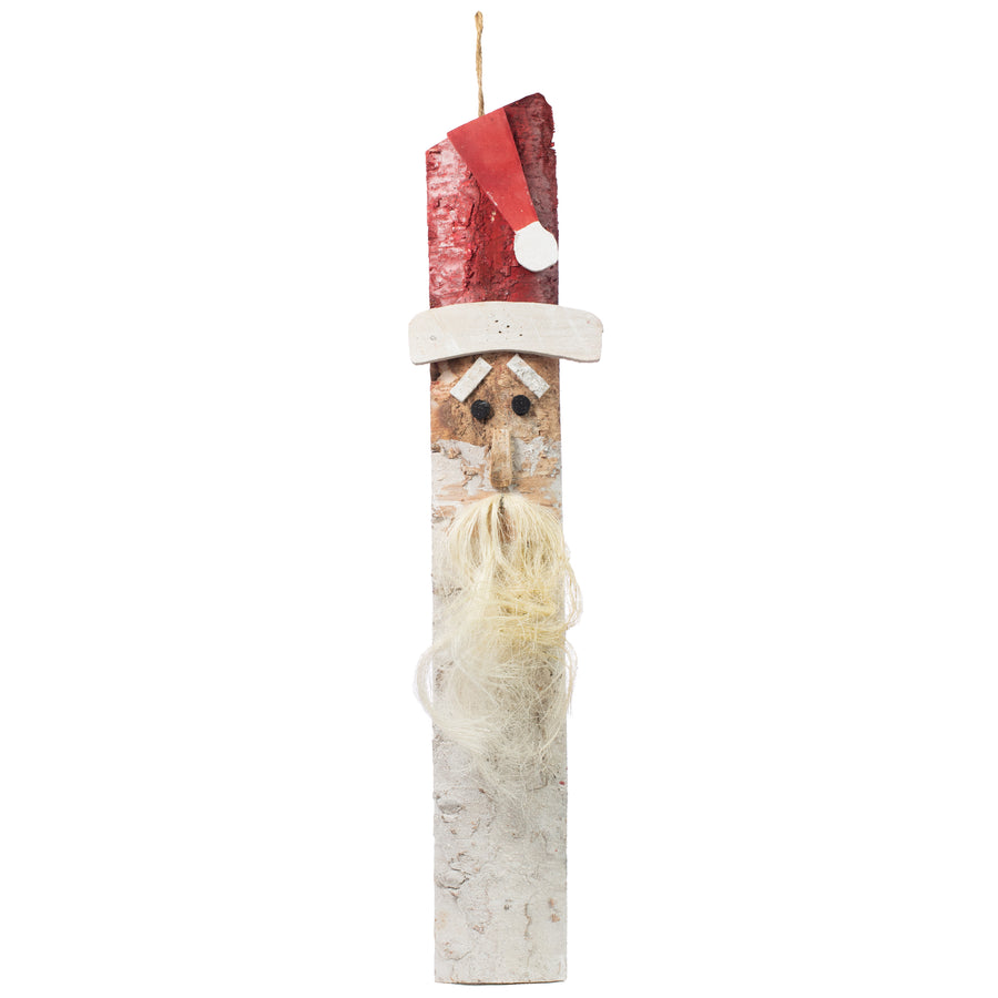 32" Single Plank Birch Decoration: Santa Item Number: XA1113