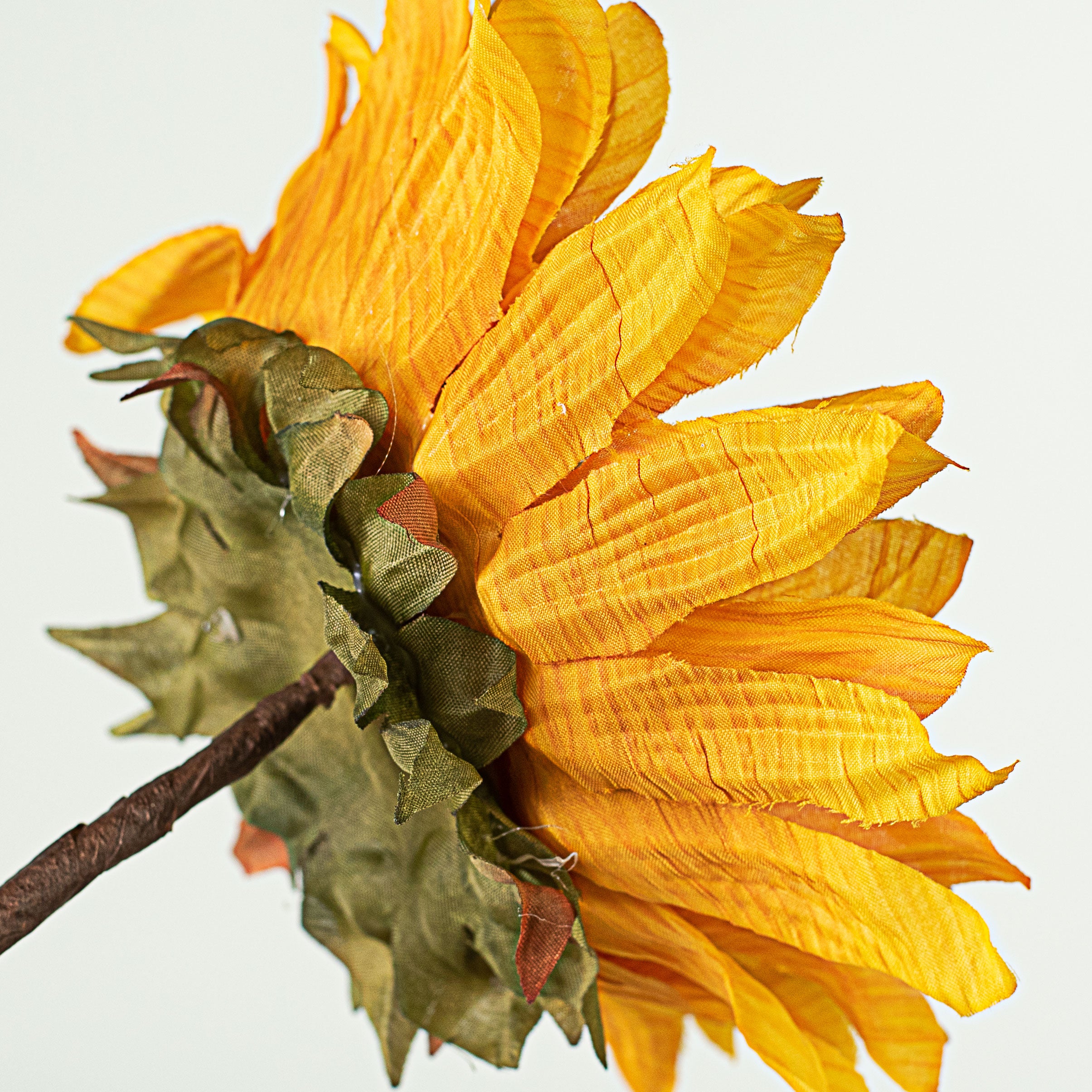 12" Single Wrinkled Sunflower: Yellow Lifestyle Photo